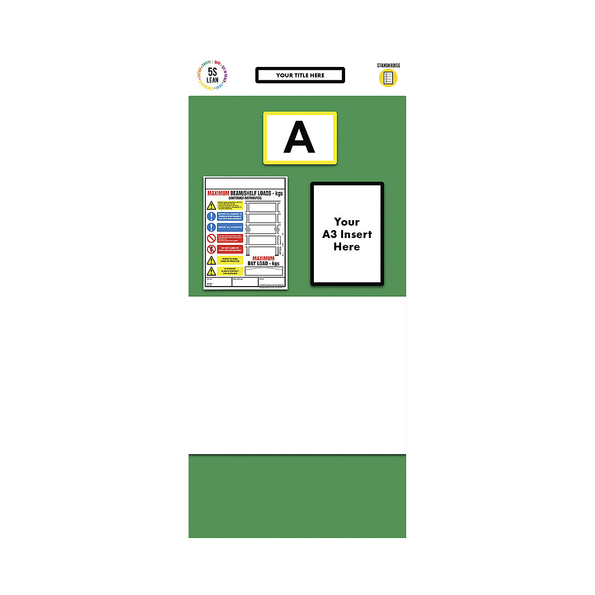 Quadro de informação para estante com marcação individual, quadro branco, AxL 2000 x 900 mm, verde-0