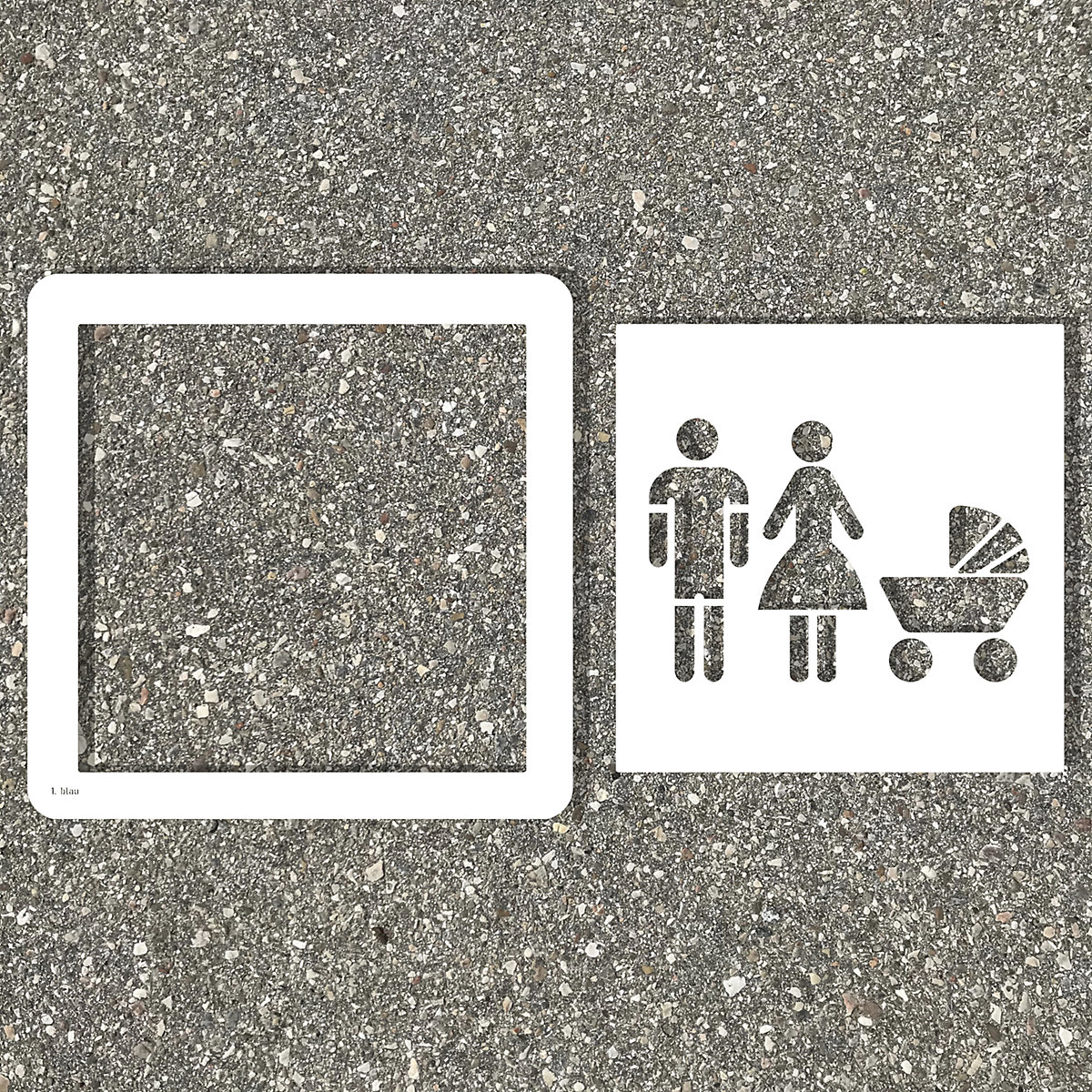 Molde para chão, lugar de estacionamento para famílias, plástico-0
