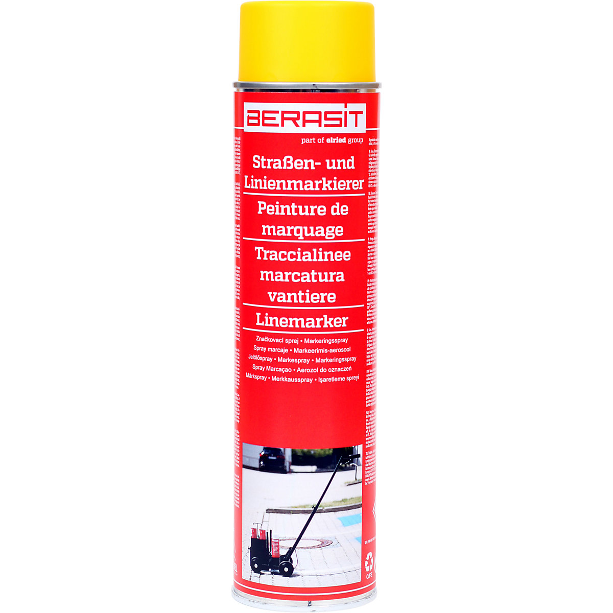 Spray de marcação, capacidade 600 ml, embalagem com 12 latas, amarelo-0