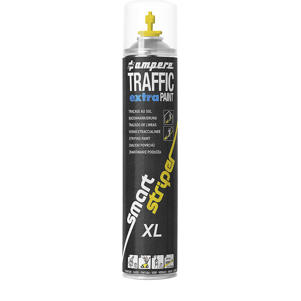 Tinta de marcação Traffic extra Paint® XL – Ampere, volume 750 ml, embalagem 6 latas, amarelo-0