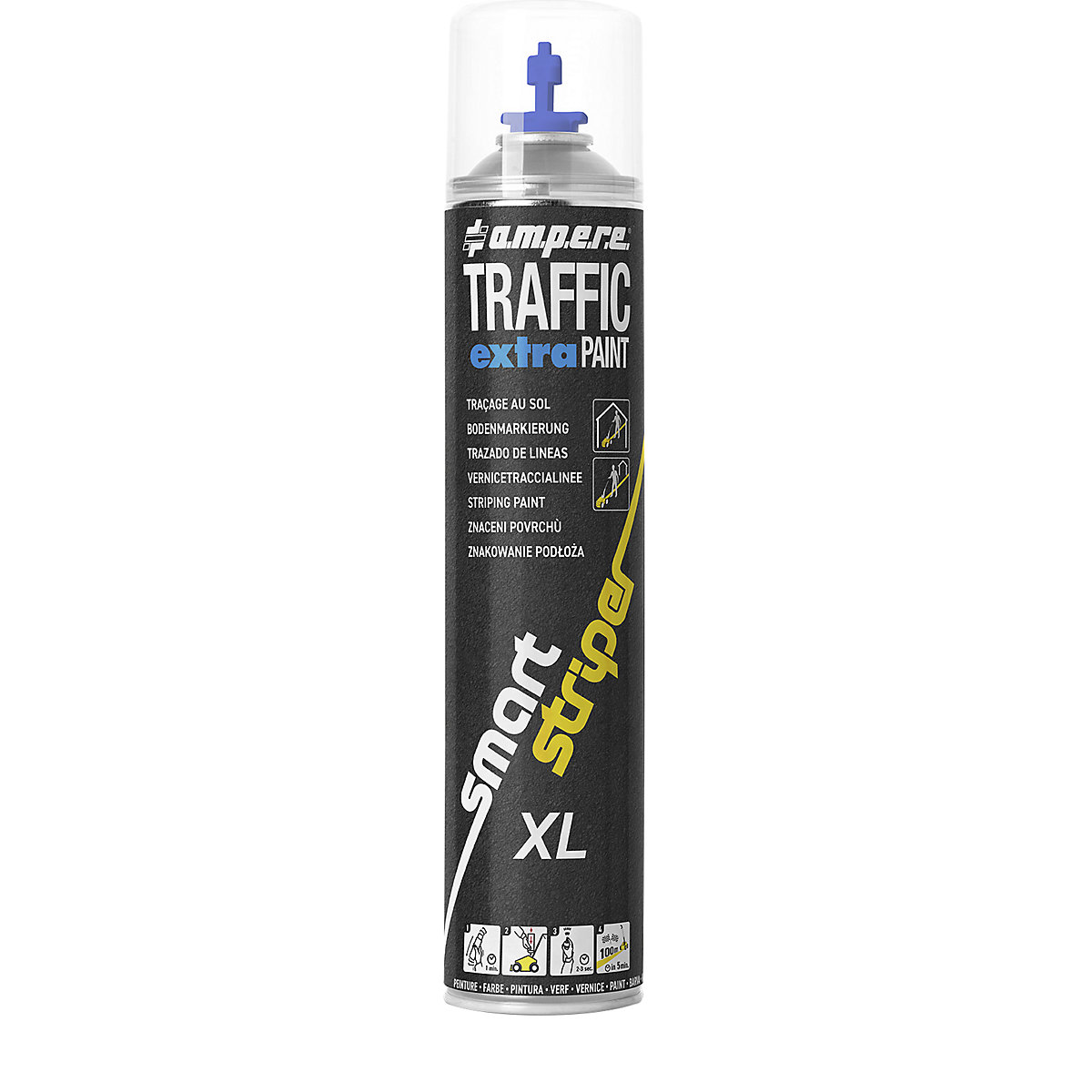 Tinta de marcação Traffic extra Paint® XL – Ampere, volume 750 ml, embalagem 6 latas, azul-0