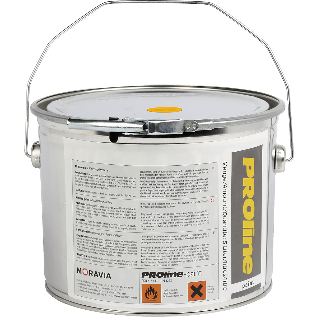 Tinta de marcação para pavilhões, recipiente de 5 l, amarelo-0