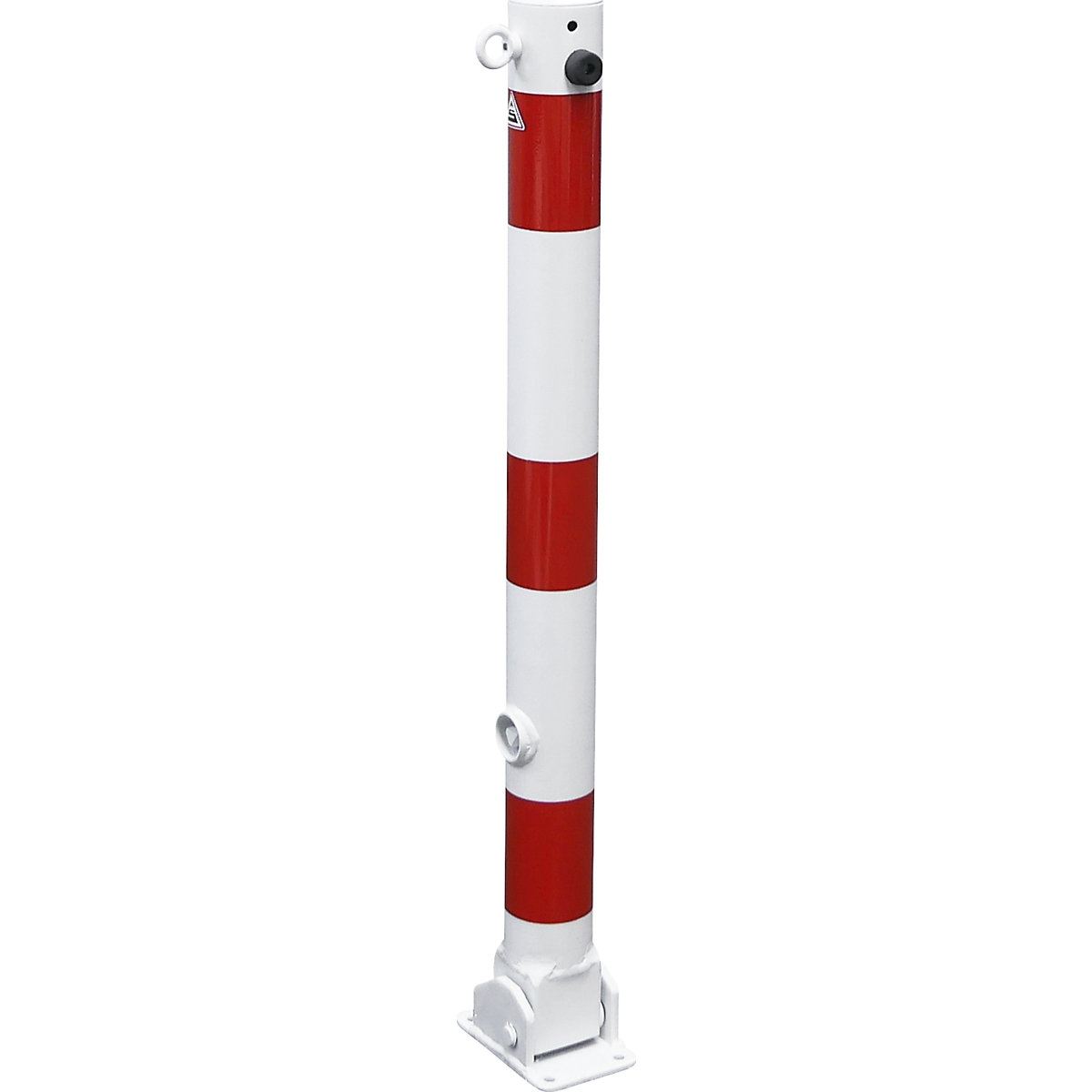 Poste de barreira, Ø 76 mm, branco/vermelho – Schake