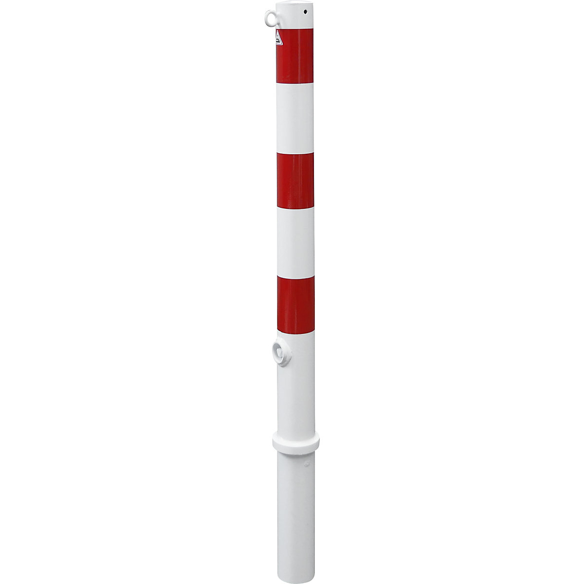 Poste de barreira, Ø 76 mm, branco/vermelho – Schake