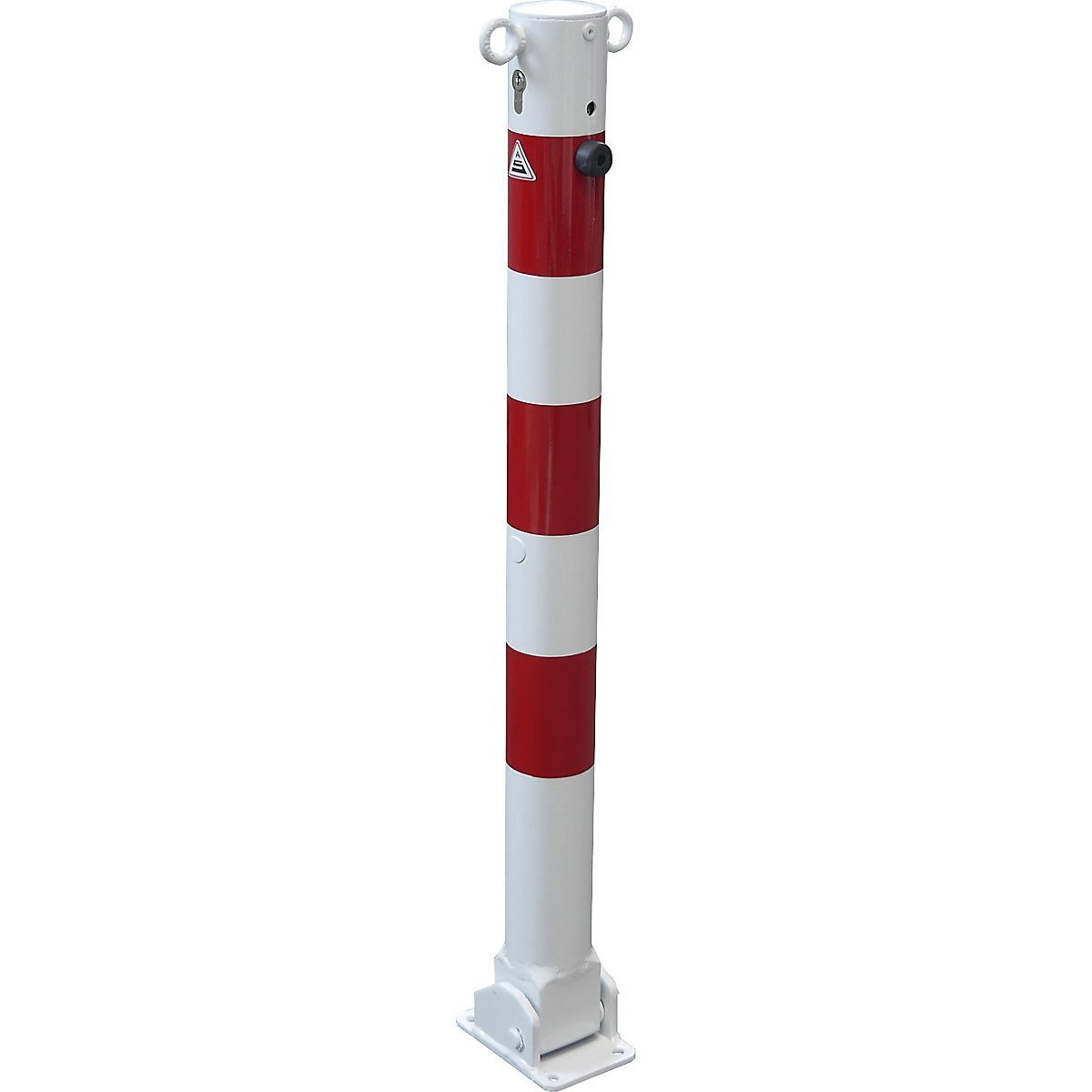Poste de barreira, Ø 76 mm, branco/vermelho – Schake