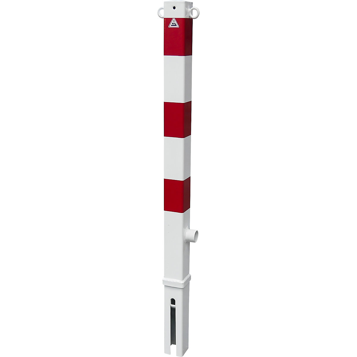 Poste de barreira, 70 x 70 mm, branco/vermelho – Schake