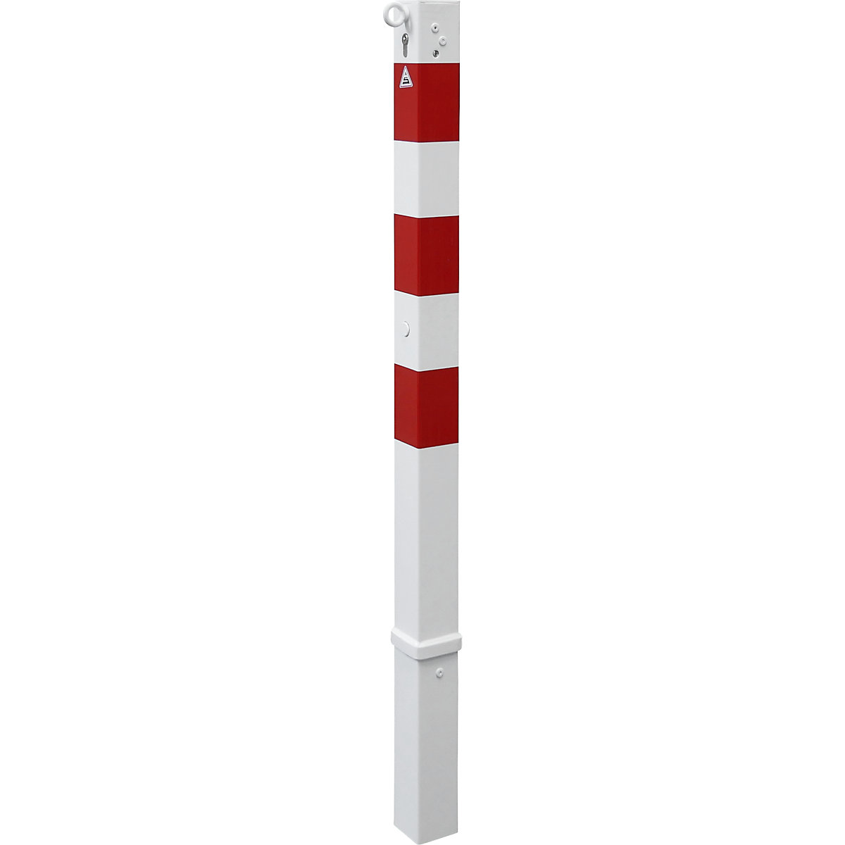 Poste de barreira, 70 x 70 mm, branco/vermelho – Schake