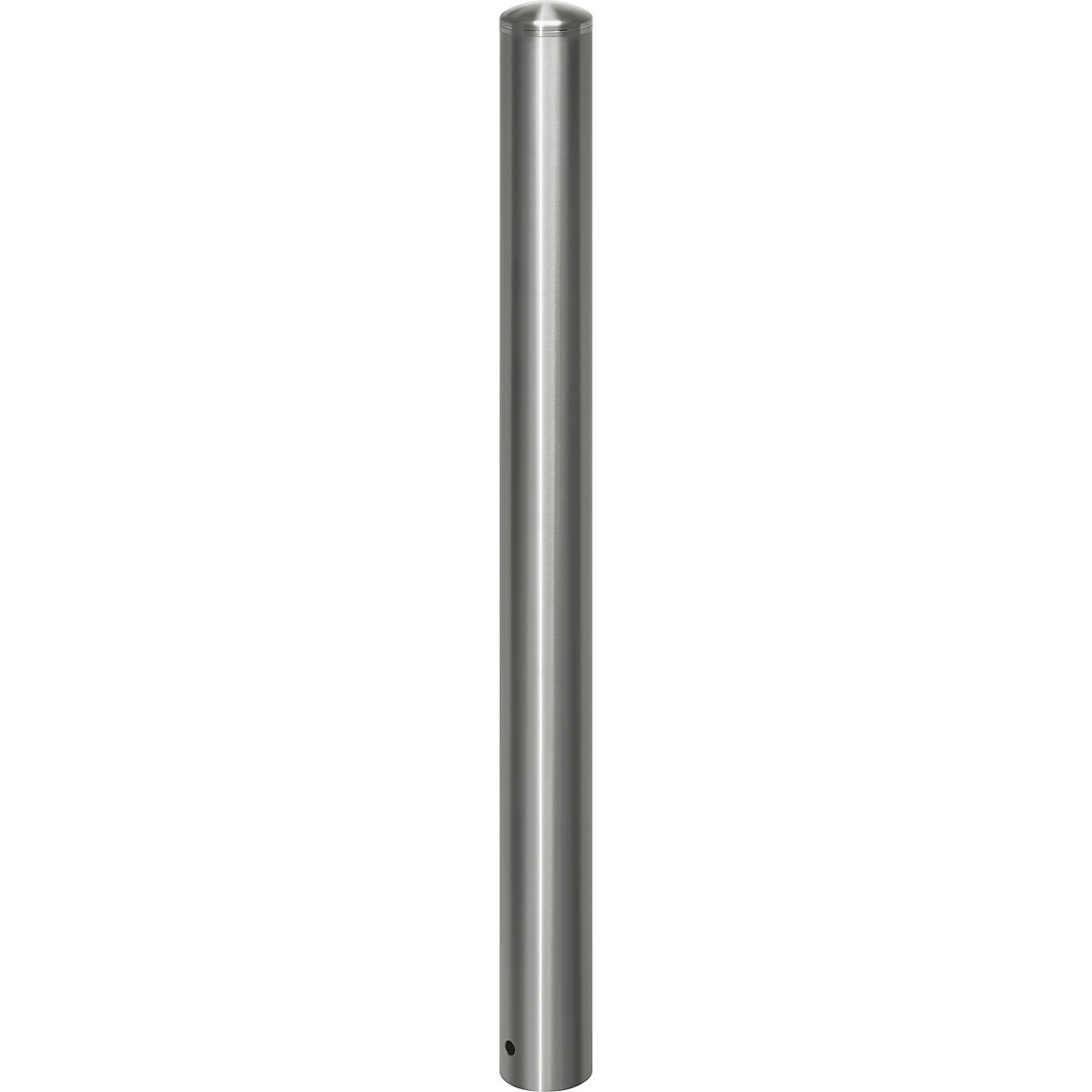 Poste de barreira em aço inoxidável, com tampa, encaixe de solo para encastrar em betão, Ø 102 mm-0