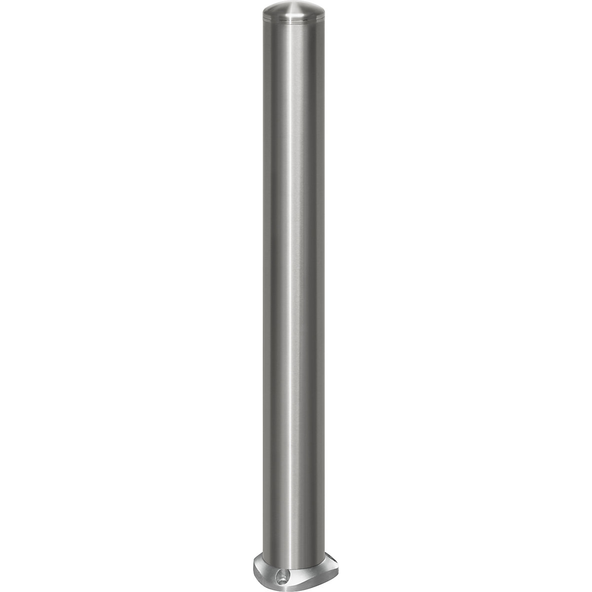 Poste de barreira em aço inoxidável, com tampa, placa de solo para fixar com buchas, Ø 102 mm, endireitamento automático-0