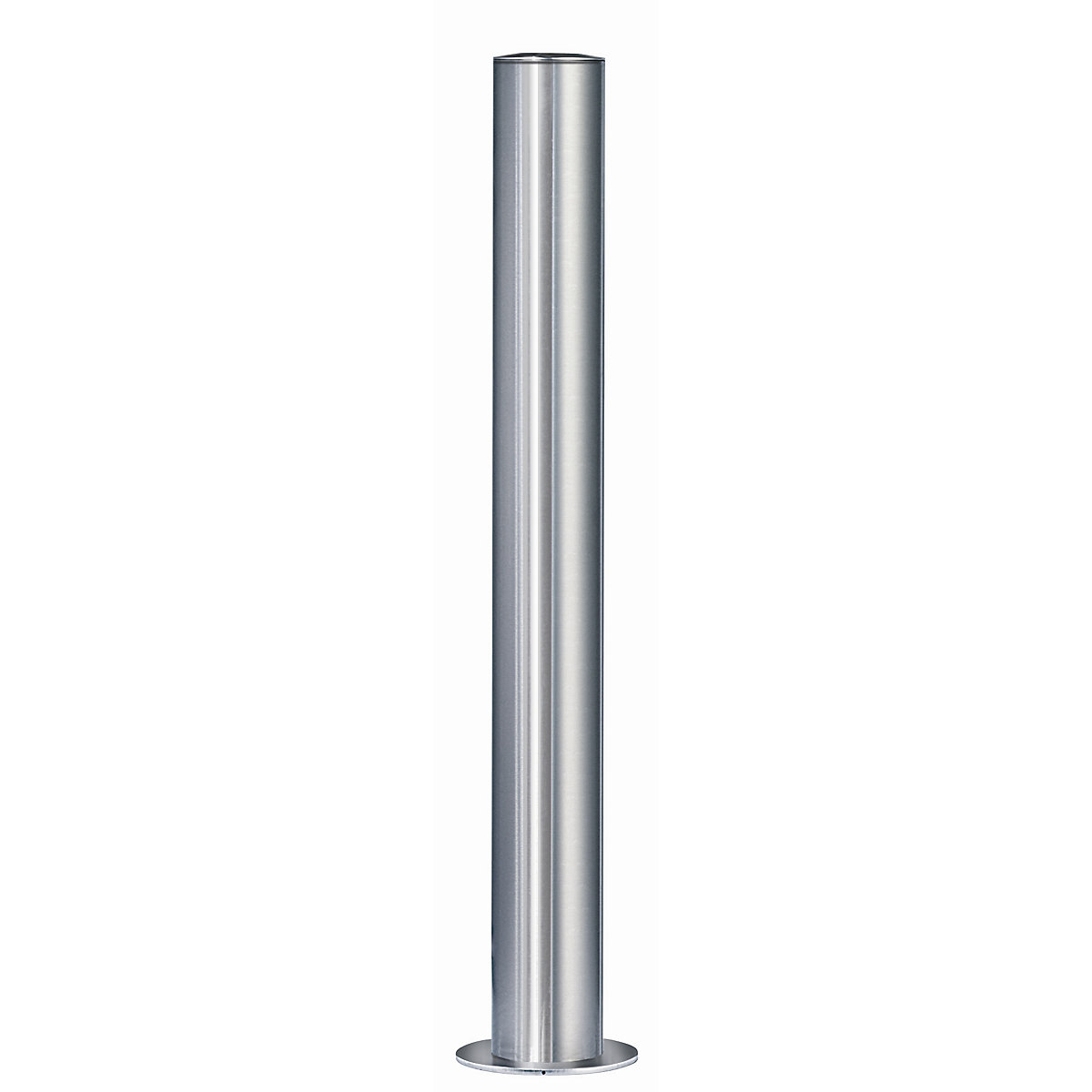 Poste de barreira em aço inoxidável, com cabeça plana, para encastrar em betão com âncoras, Ø 102 mm-0