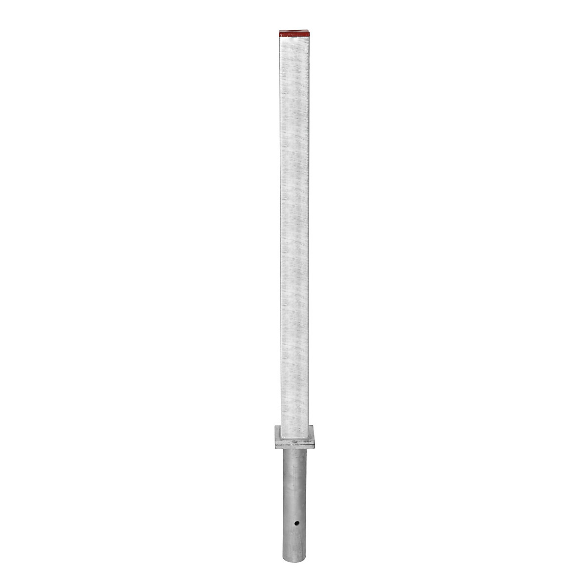Poste de barreira em aço, para encastrar em betão, 70 x 70 mm, galvanizado a fogo-0