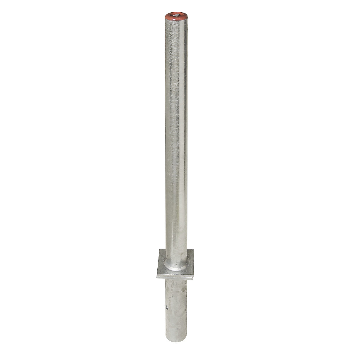 Poste de barreira em aço, para encastrar em betão, Ø 60 mm, galvanizado a fogo, 1 olhal de corrente-0