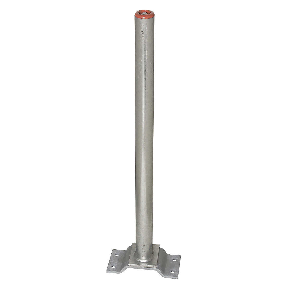 Poste de barreira em aço, para fixar com buchas, Ø 60 mm, galvanizado a fogo-0