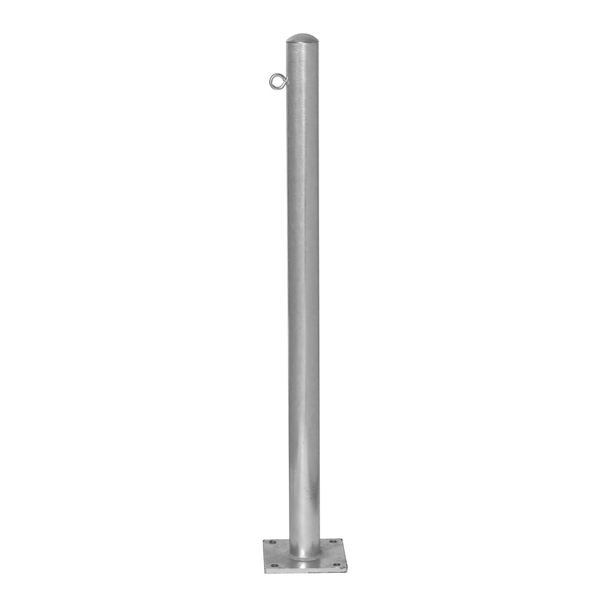 Poste de barreira, para fixar com buchas, Ø 76 mm, galvanizado a fogo, 1 olhal-0