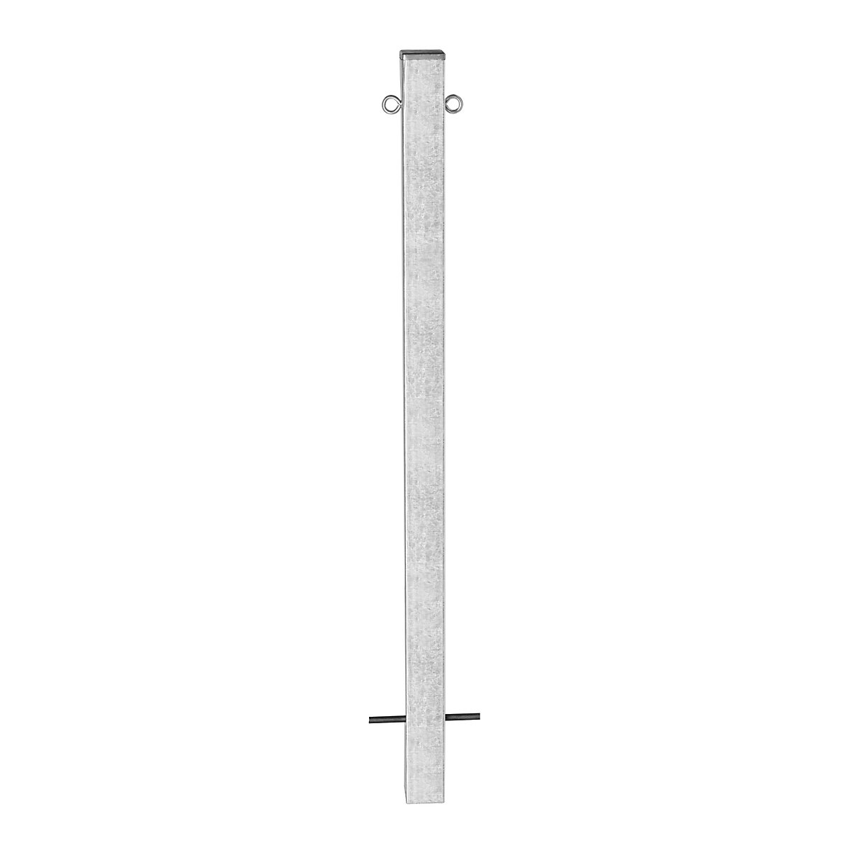Poste de barreira, para encastrar em betão, 70 x 70 mm, galvanizado a fogo, 2 olhais-0