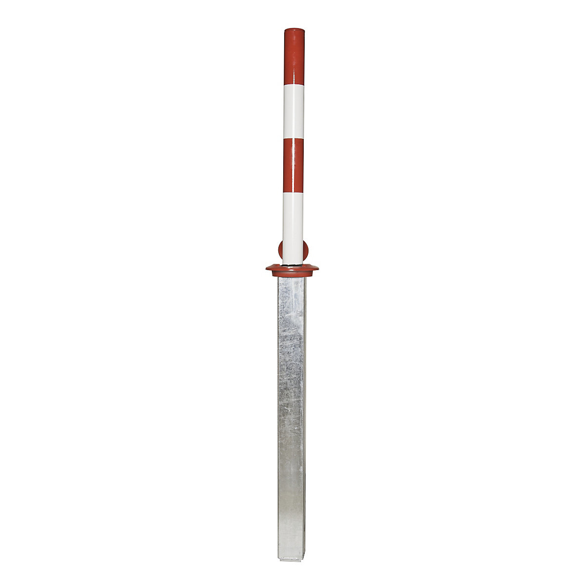 Poste de barreira, rebatível manualmente, vermelho-branco-0