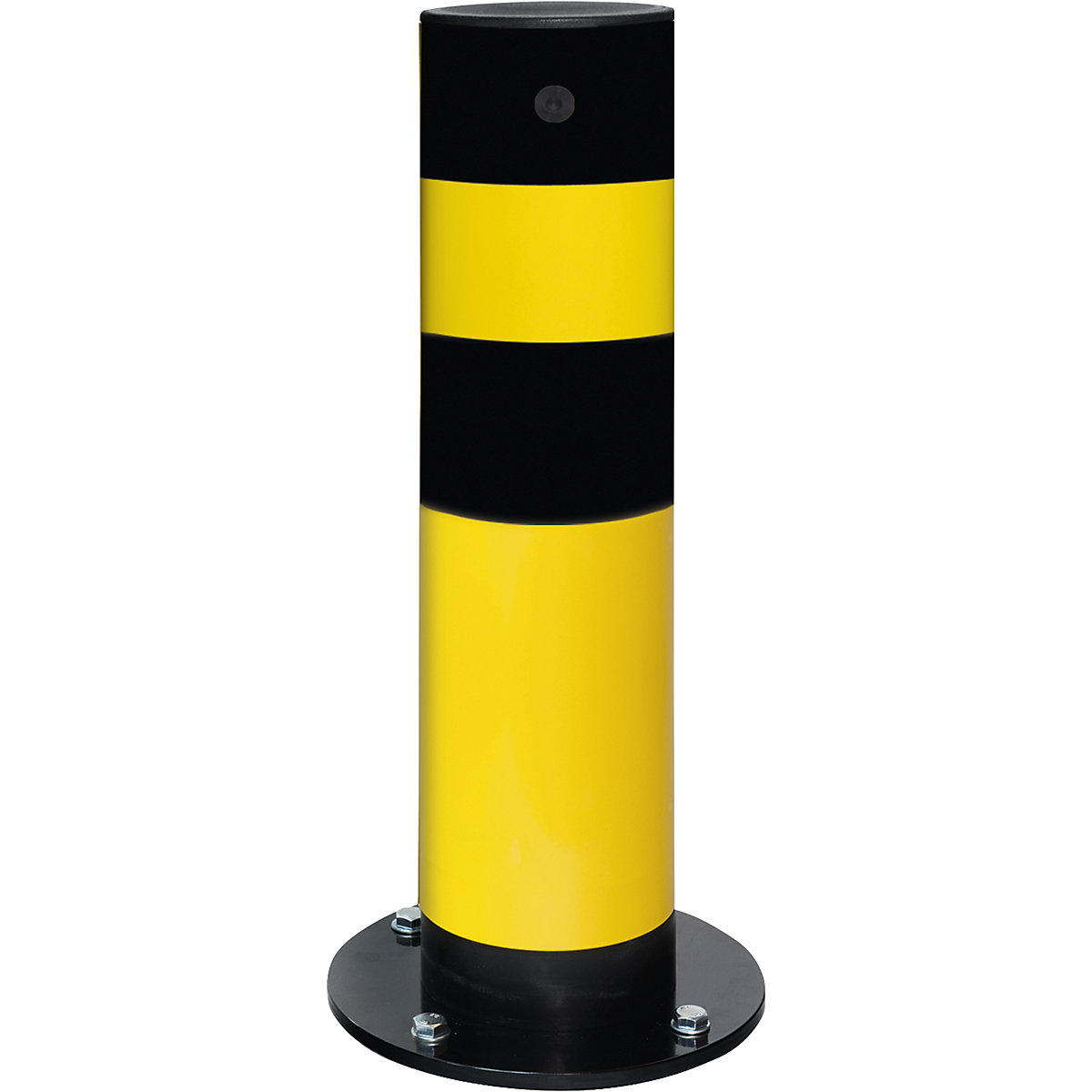 Poste, para fixar com buchas, altura 665 mm, pintado a amarelo-0