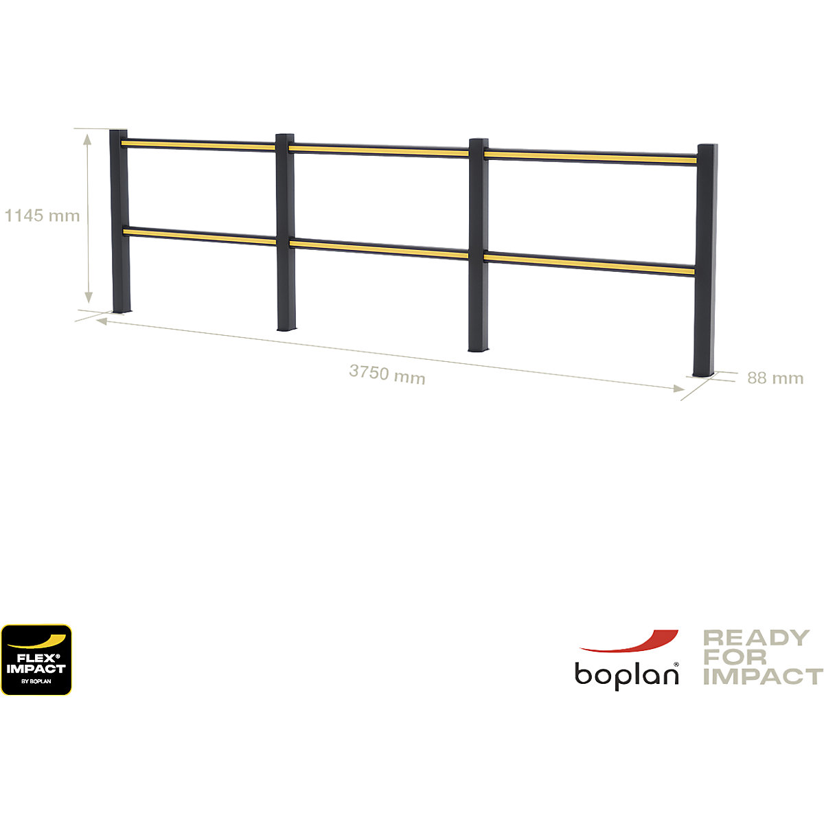 Balaustrada de proteção Flex Impact® HD Light – Boplan (Imagem do produto 3)-2