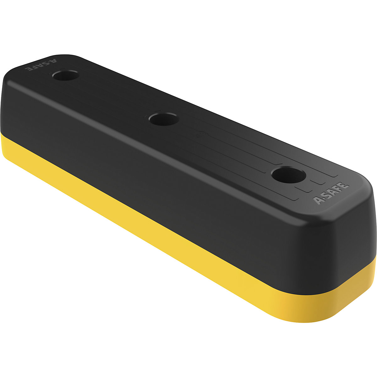 Barreira de proteção contra colisão Monoplex StepGuard – A-SAFE, poliuretano, preto/amarelo, CxLxA 900 x 245 x 185 mm-0