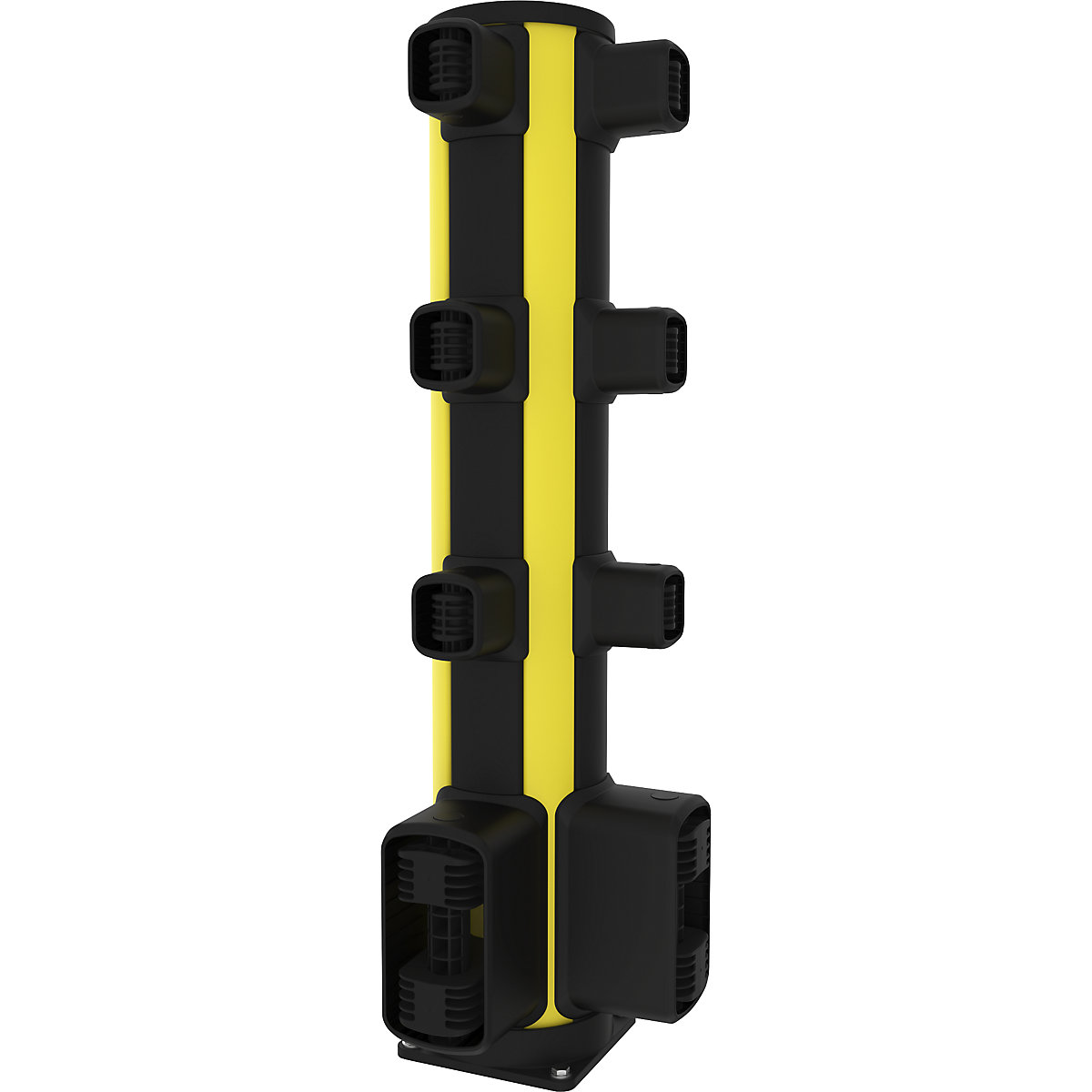Poste de canto de proteção contra colisão para peões X-Protect – Axelent, altura 1160 mm, 8 conexões, em forma de L-0
