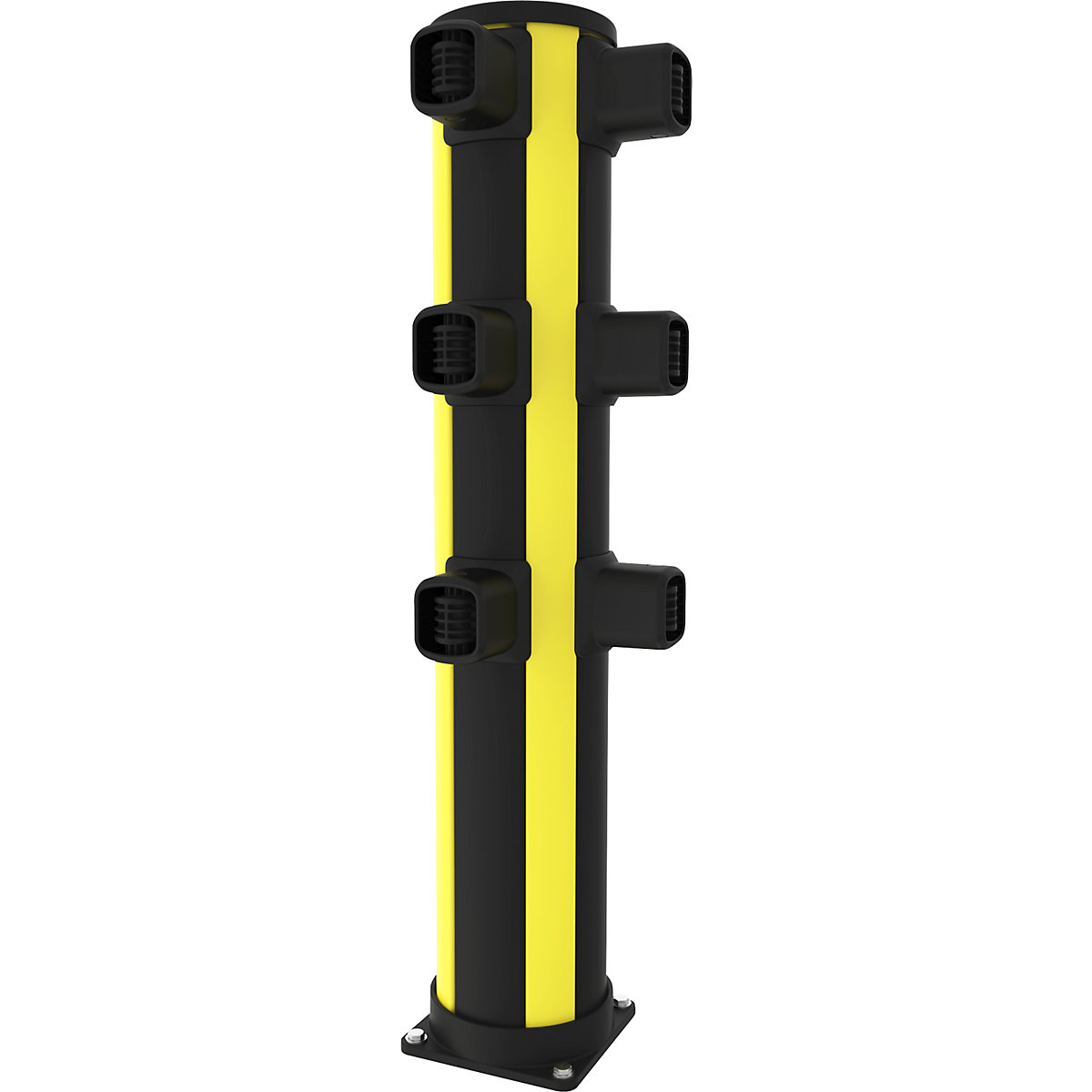 Poste para peões X-Protect – Axelent, altura 1160 mm, seis conexões, em forma de L-0