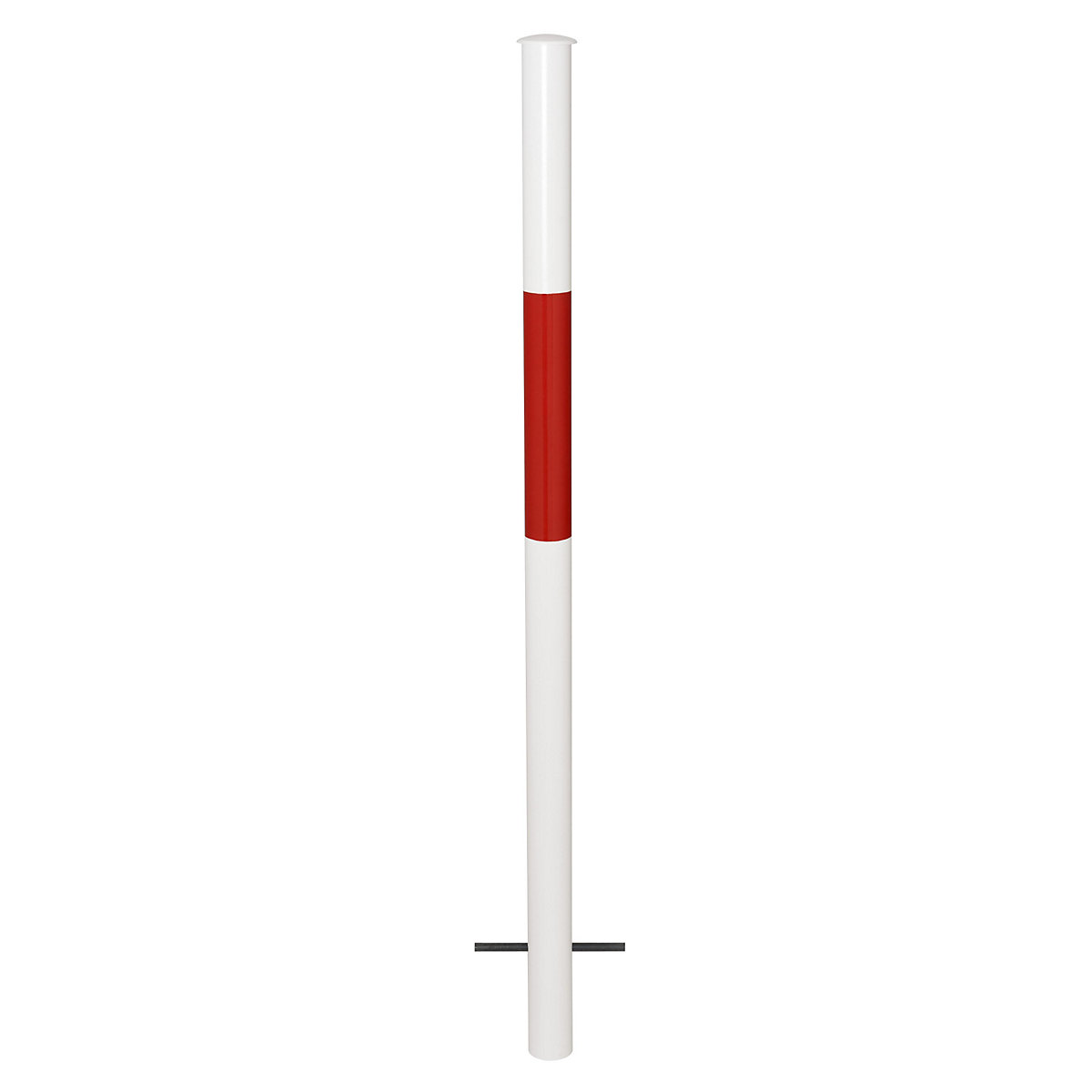 Sistema de gradeamento, tubo de suporte para encastrar em betão, vermelho/branco-0