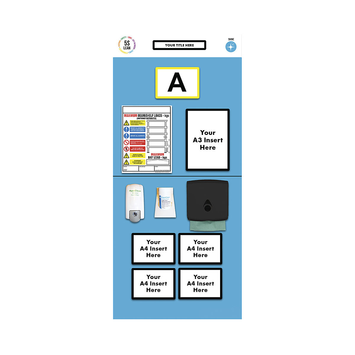 Cartel informativo para etiquetado individual de estanterías
