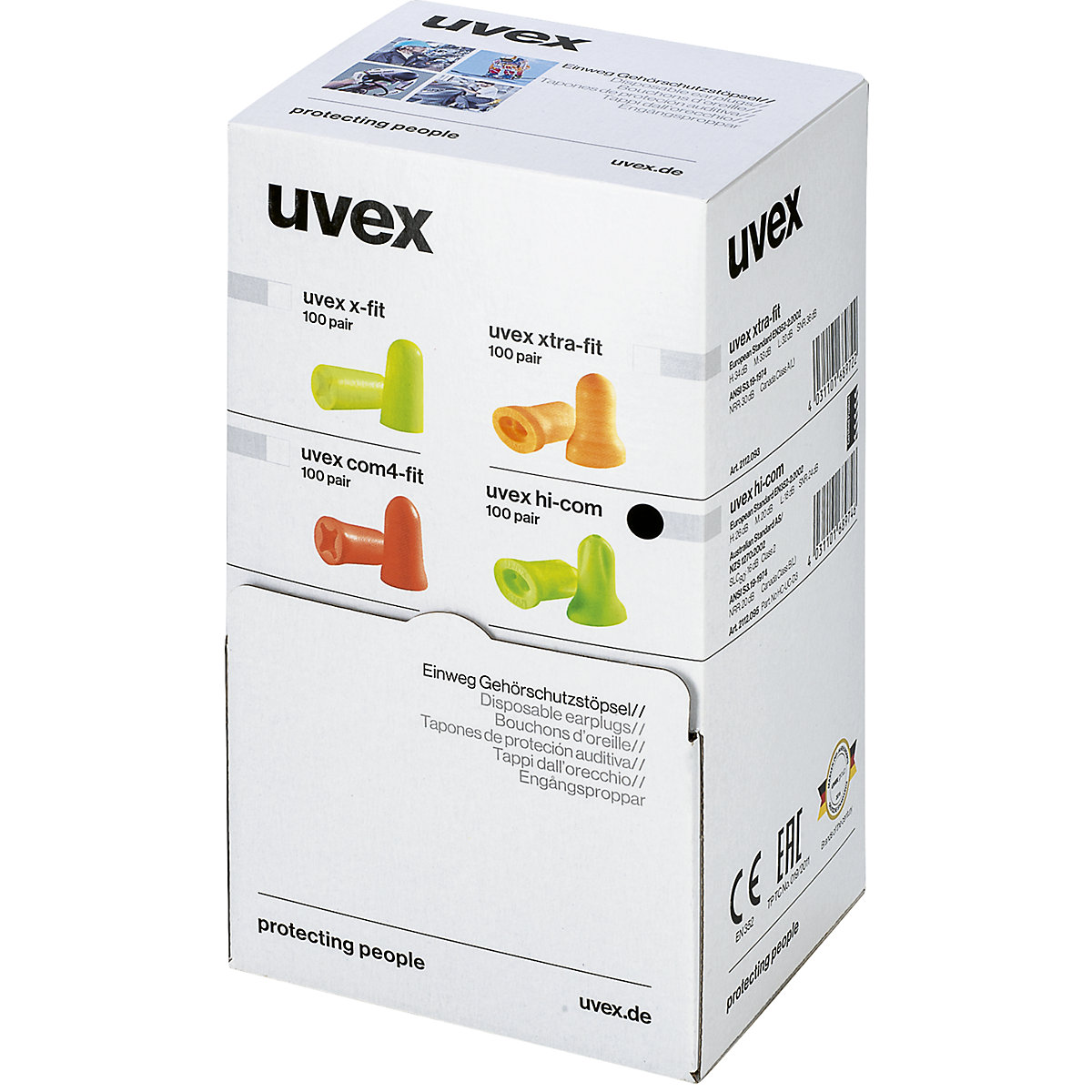 Zaščitni čepki za ušesa hi-com – Uvex