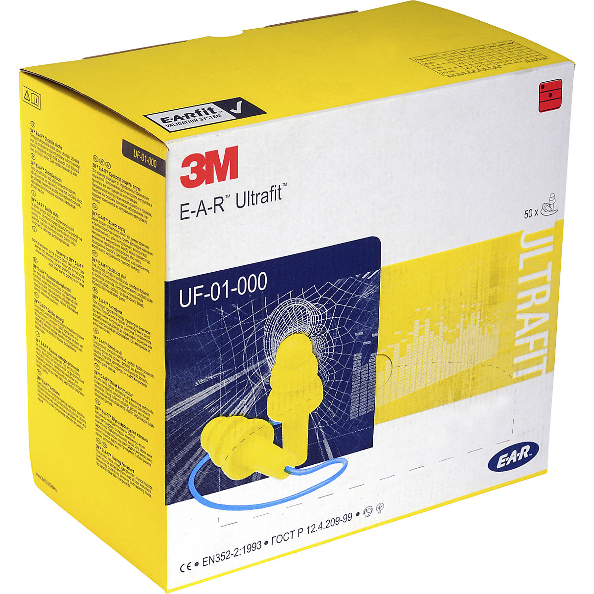 Zaščitni čepki za ušesa z vrvico E-A-R™ Ultrafit™ – 3M (Slika izdelka 2)-1