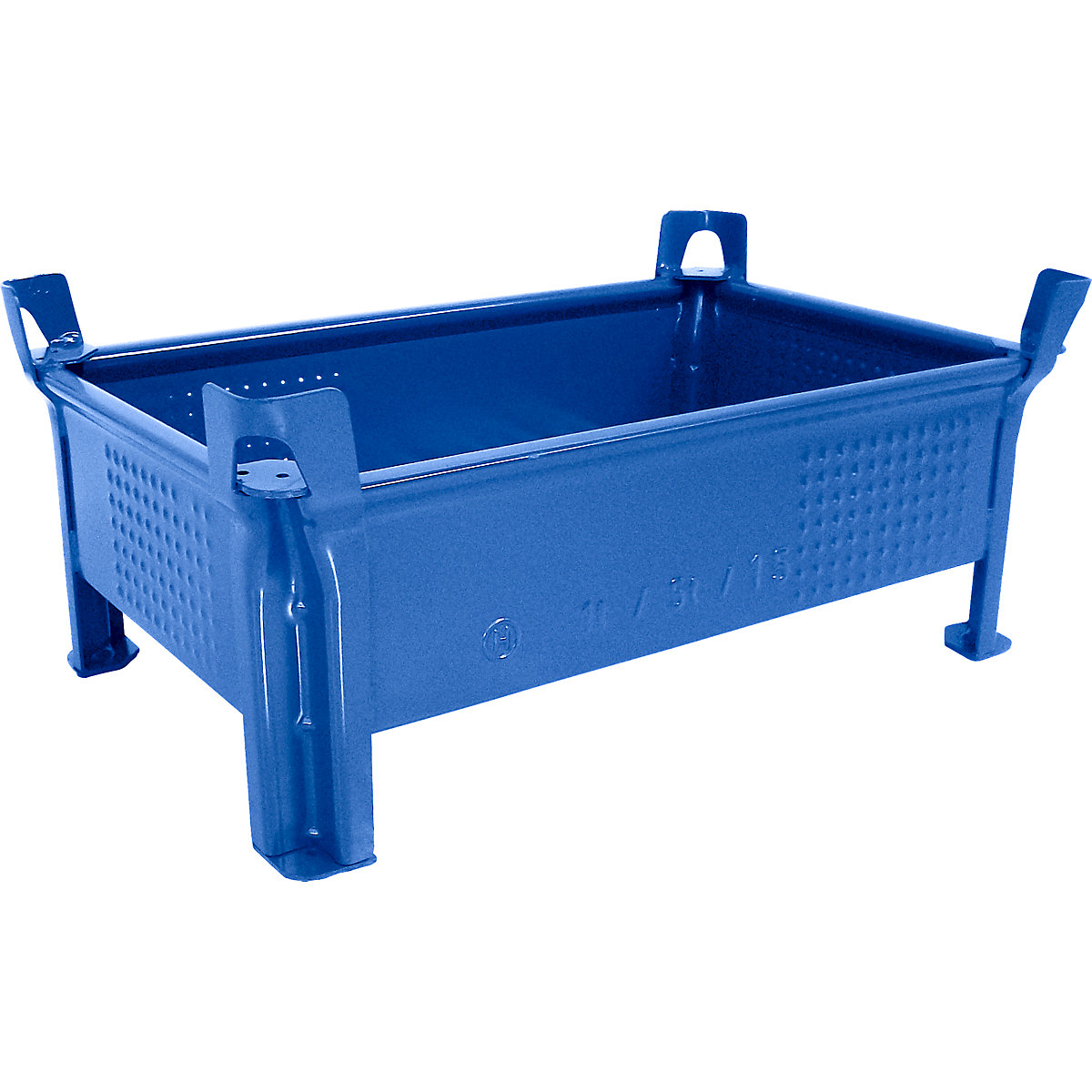 Container stivuibil din tablă de oțel, construcție joasă, pereți plini – Heson