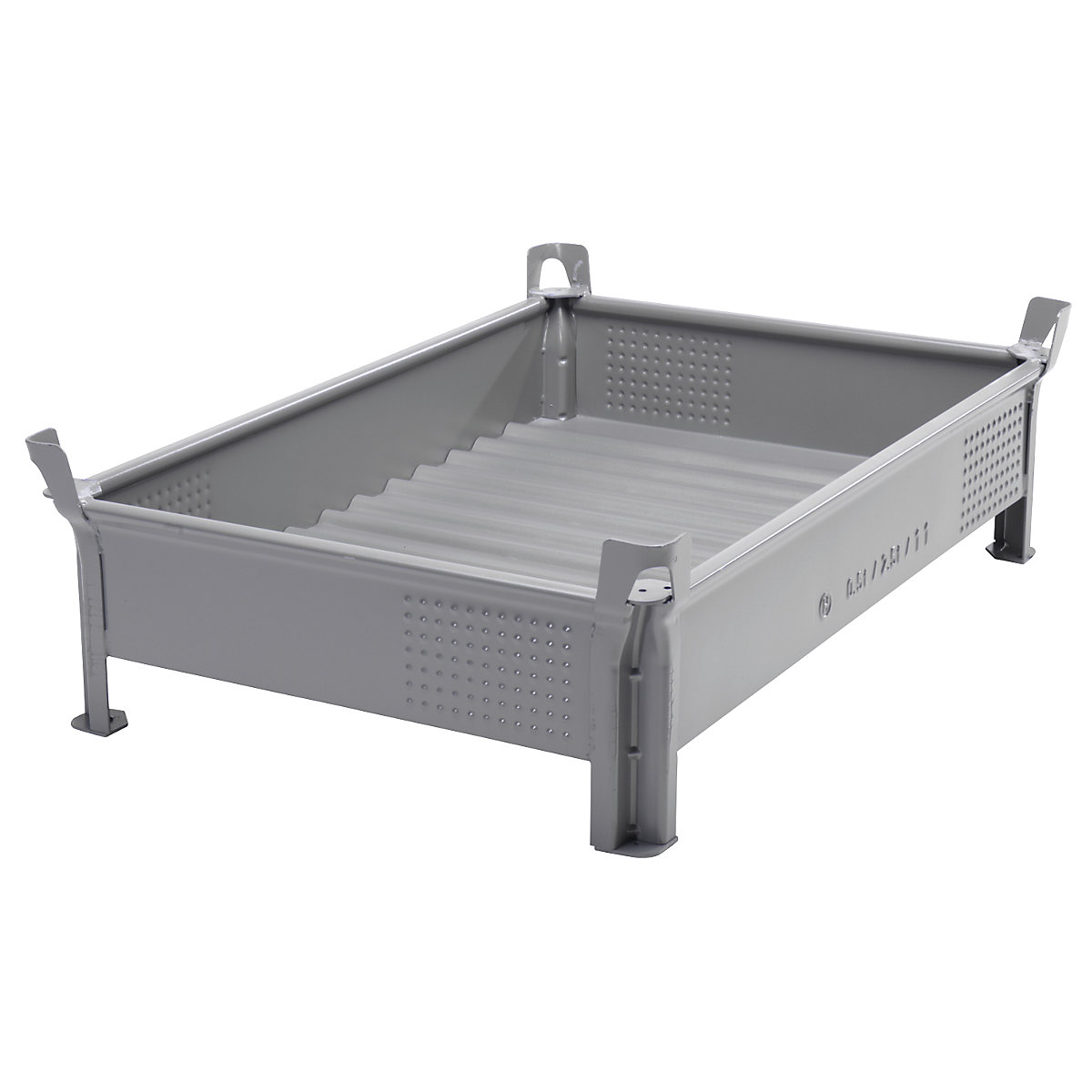 Container stivuibil din tablă de oțel, construcție joasă, pereți plini – Heson