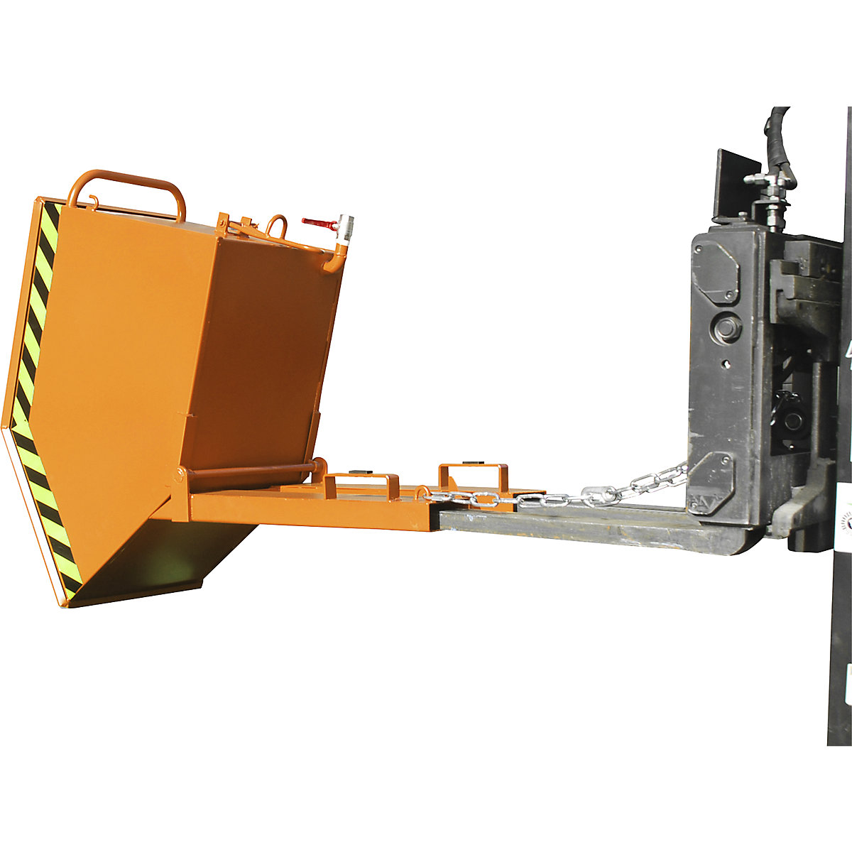 Benă basculantă pentru șpan – eurokraft pro, volum 400 litri, galben-portocaliu-2