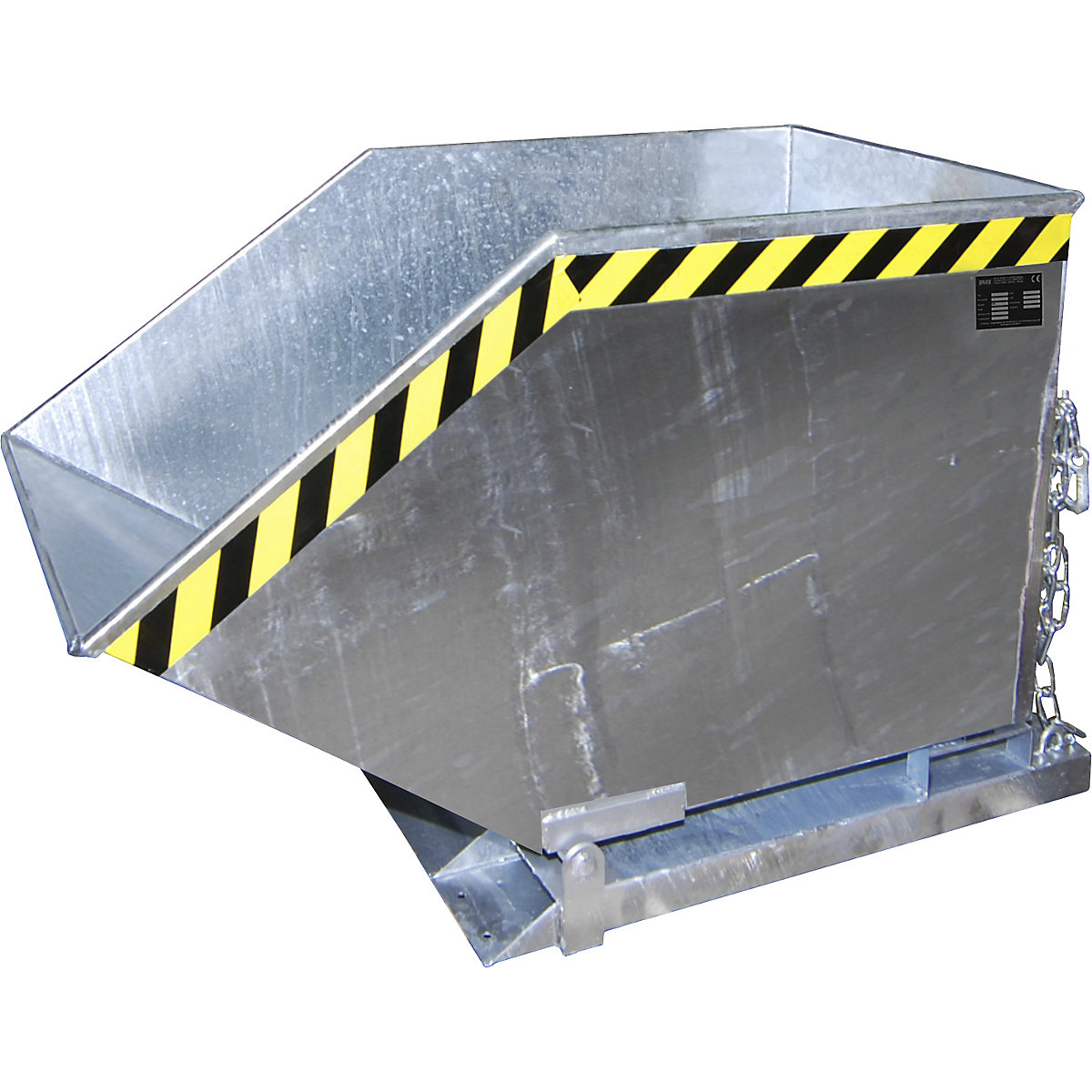 Benă basculantă pentru șpan – eurokraft pro, volum 400 litri, zincată la cald-3