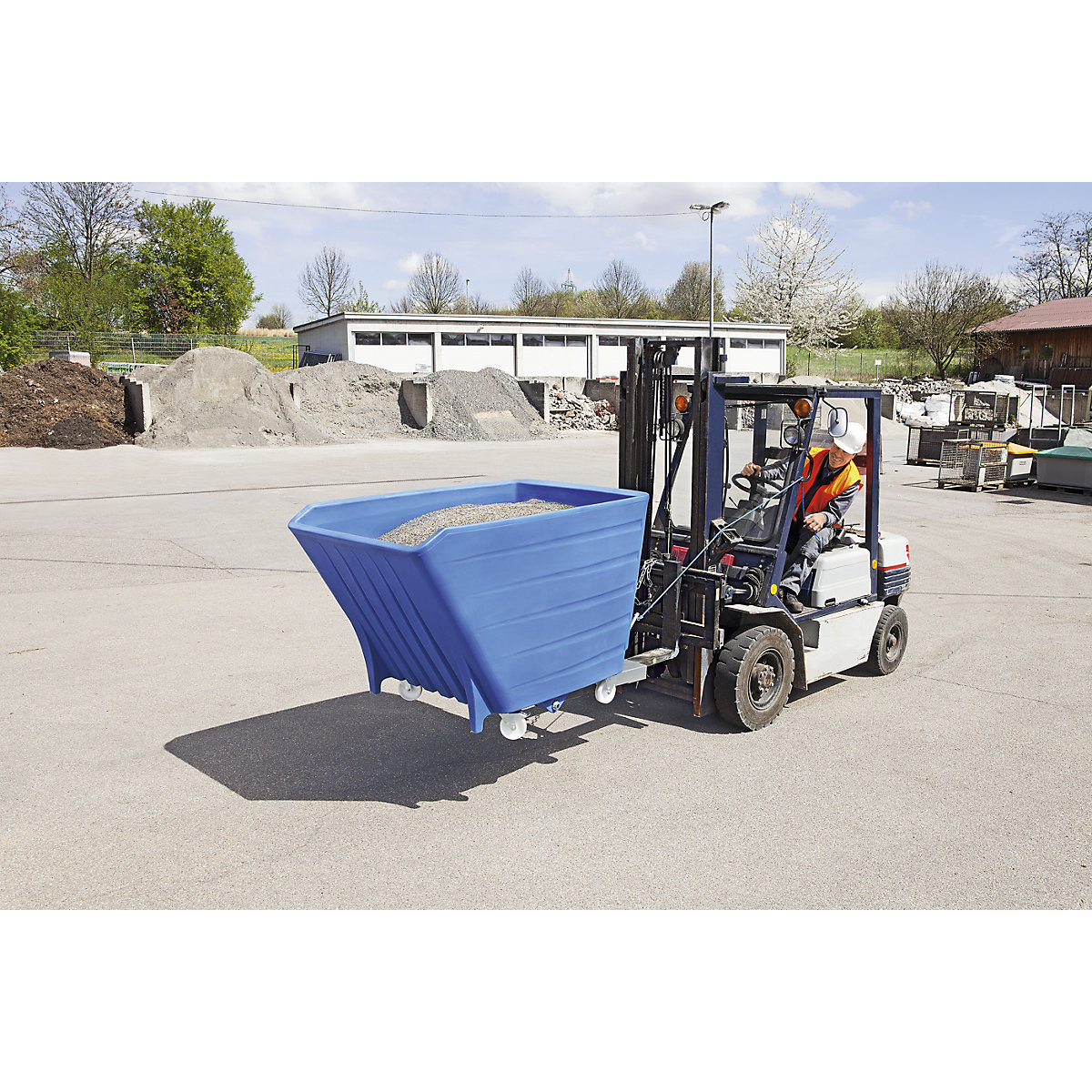 Recipient basculant din PE pentru sarcini grele (Imagine produs 3)-2