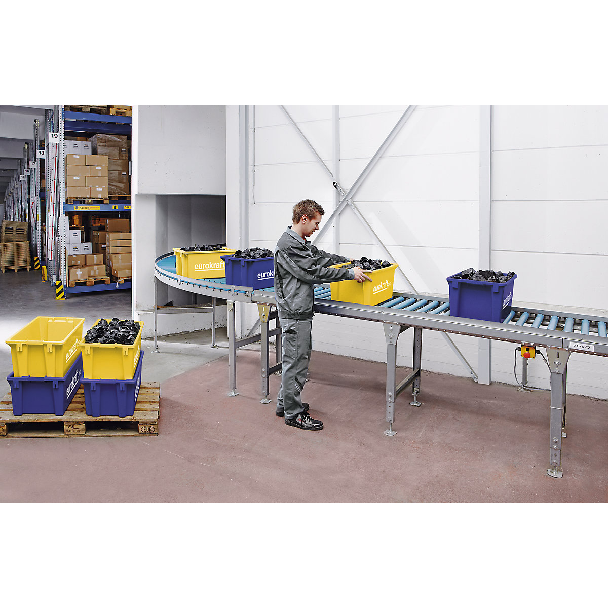 Cutie de depozitare din polipropilenă, adecvată pentru alimente – eurokraft pro (Imagine produs 4)-3