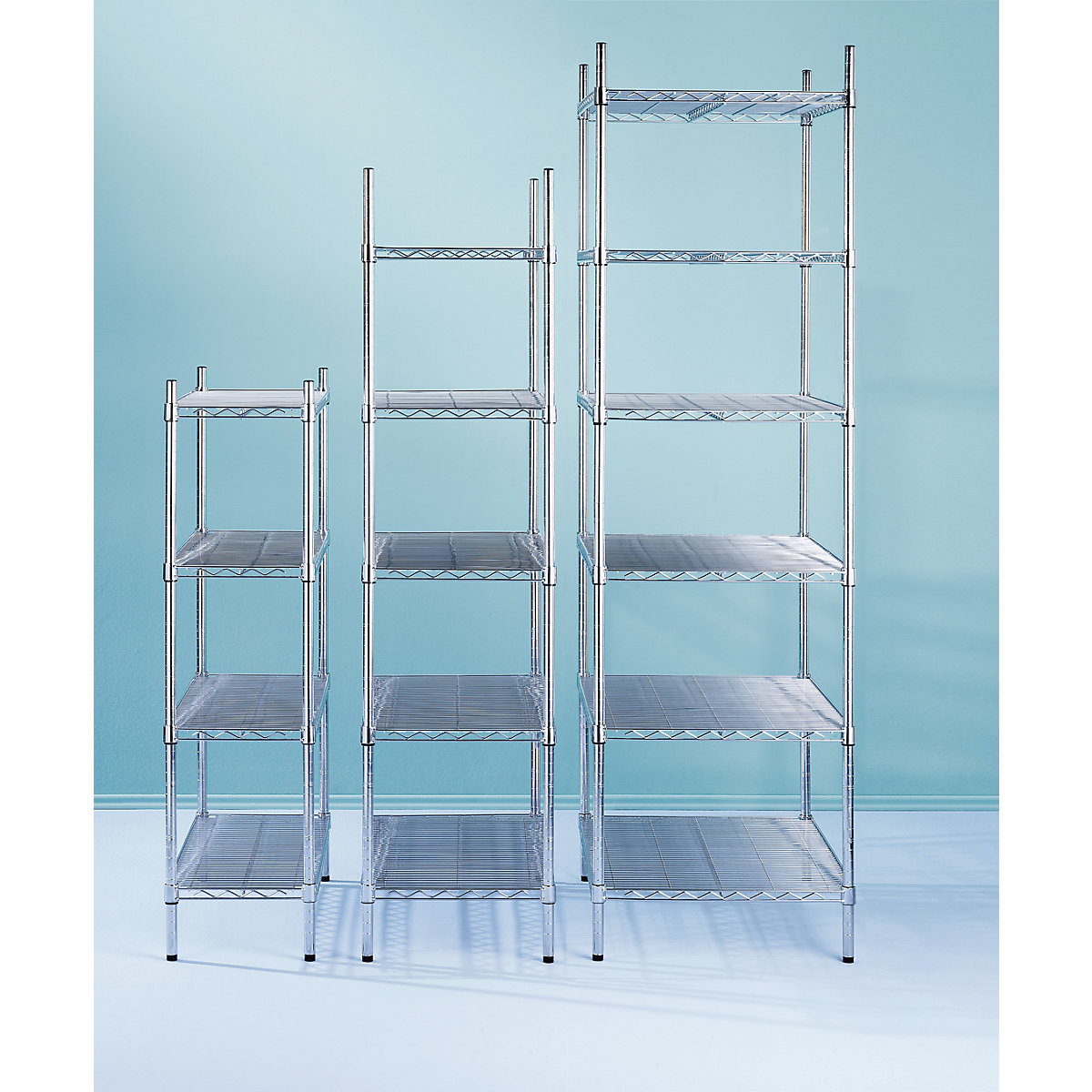 Raft din grilaj de sârmă de oțel, cromat (Imagine produs 6)-5