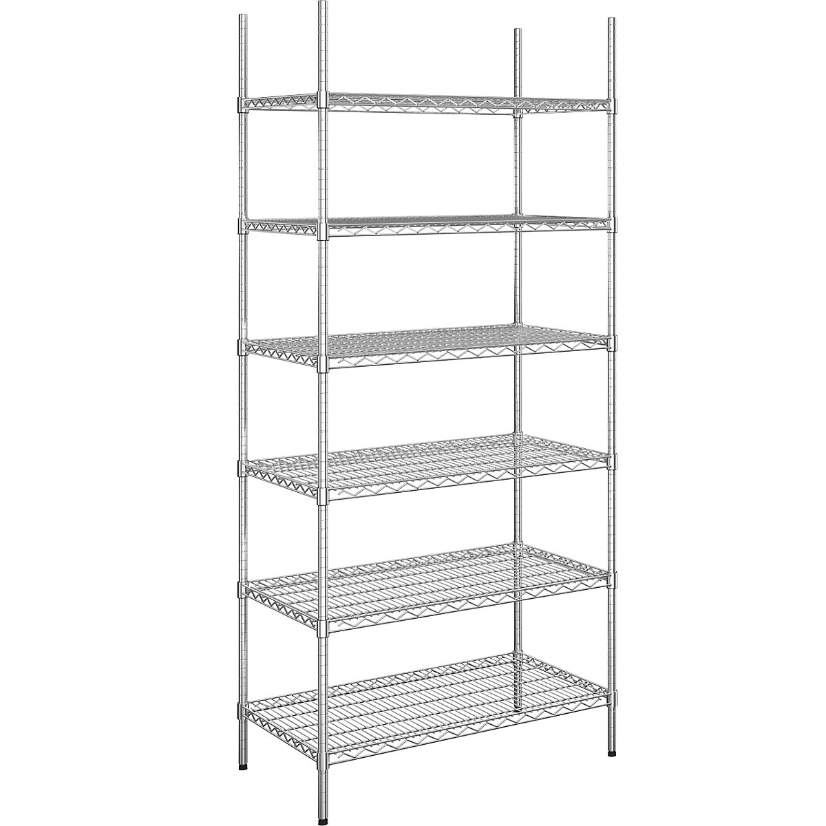 Raft din grilaj de sârmă de oțel, cromat