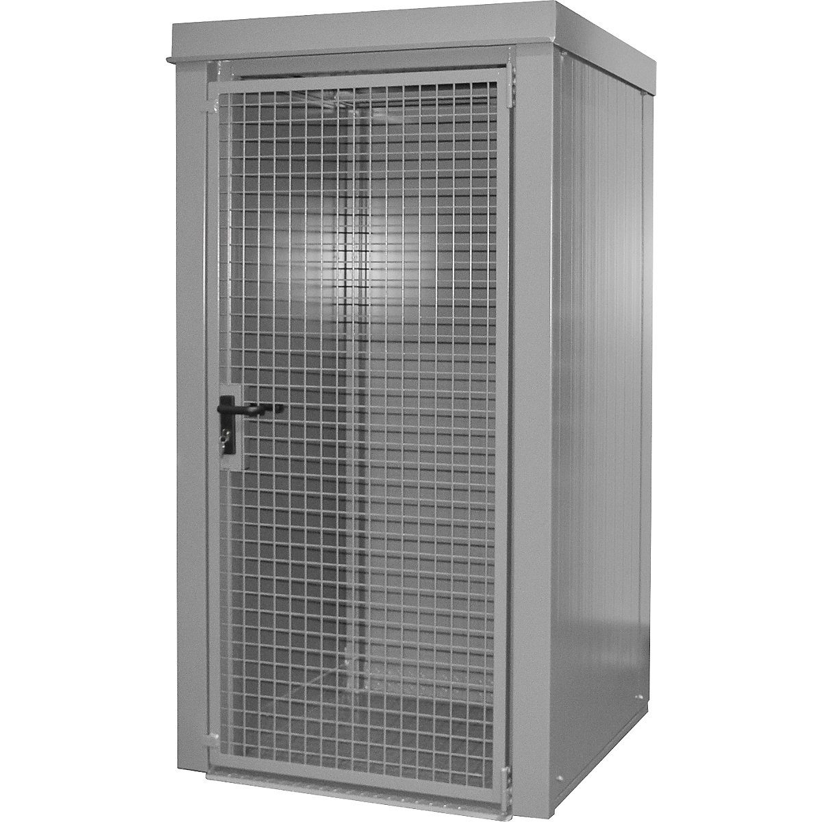 Container pentru butelii de gaz, ignifug – eurokraft pro, pentru 9 butelii cu Ø 230 mm, gri-0