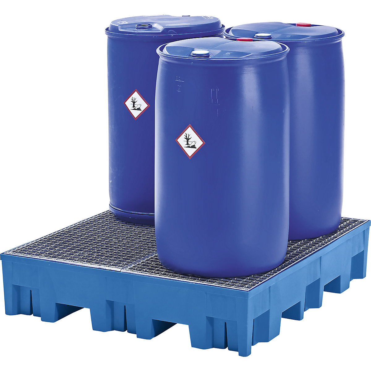 Vană de captare din PE pentru 4 butoaie x 200 l – asecos (Imagine produs 2)-1