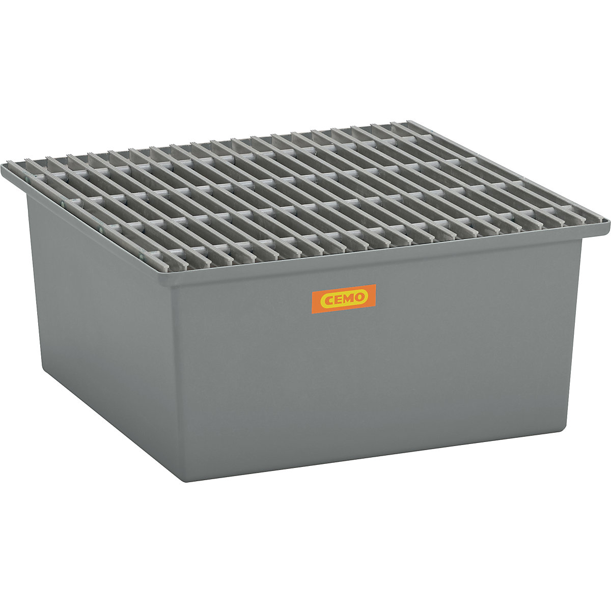 Vană de captare pentru podea, din plastic armat cu fibră de sticlă – CEMO, 1 butoi x 200 l, fără autorizare, cu grătar din plastic armat cu fibră de sticlă-0