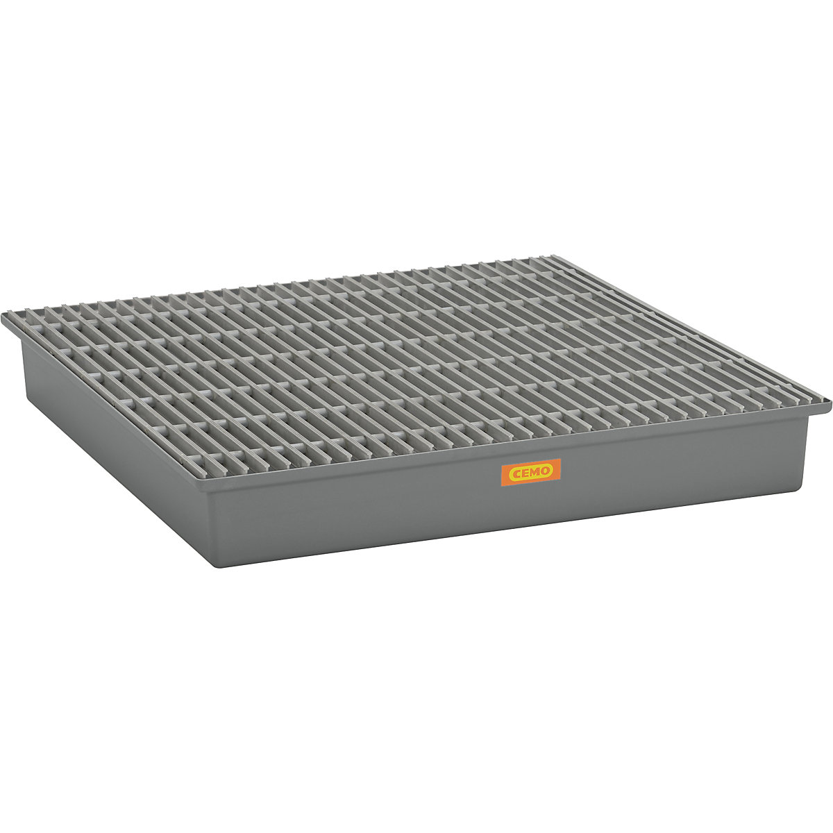Vană de captare pentru podea, din plastic armat cu fibră de sticlă – CEMO, 4 butoaie x 200 l, fără autorizare, cu grătar din plastic armat cu fibră de sticlă-0