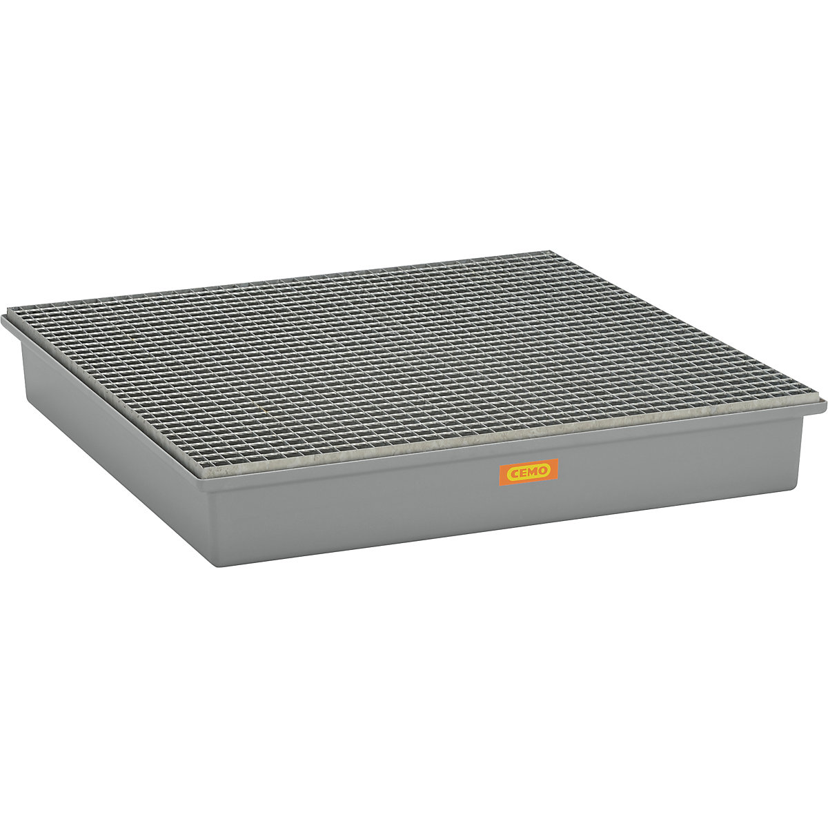 Vană de captare pentru podea, din plastic armat cu fibră de sticlă – CEMO, 4 butoaie x 200 l, fără autorizare, cu grătar din oțel-0