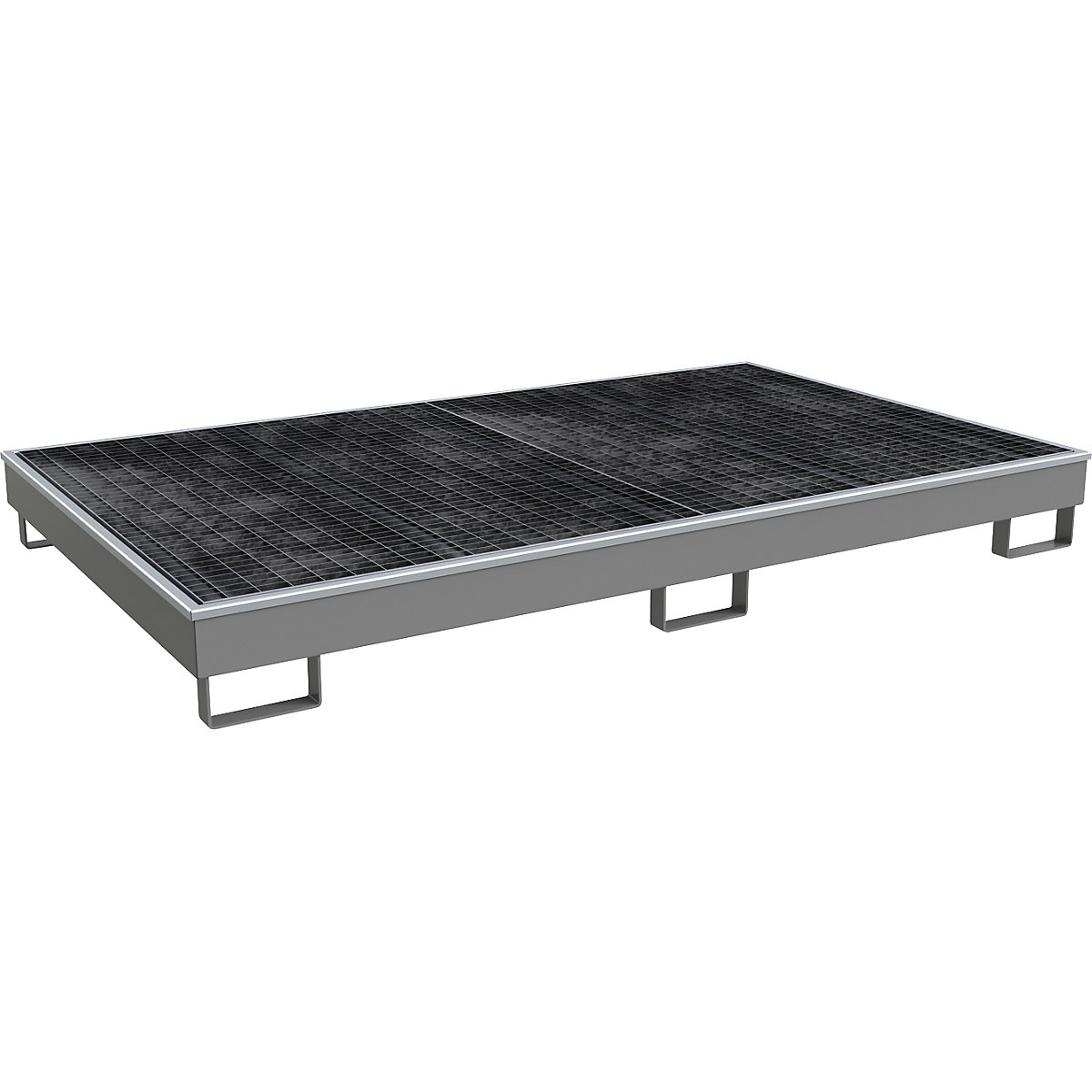 Vană de podea pentru rafturi cu inserție PE – eurokraft pro (Imagine produs 3)-2