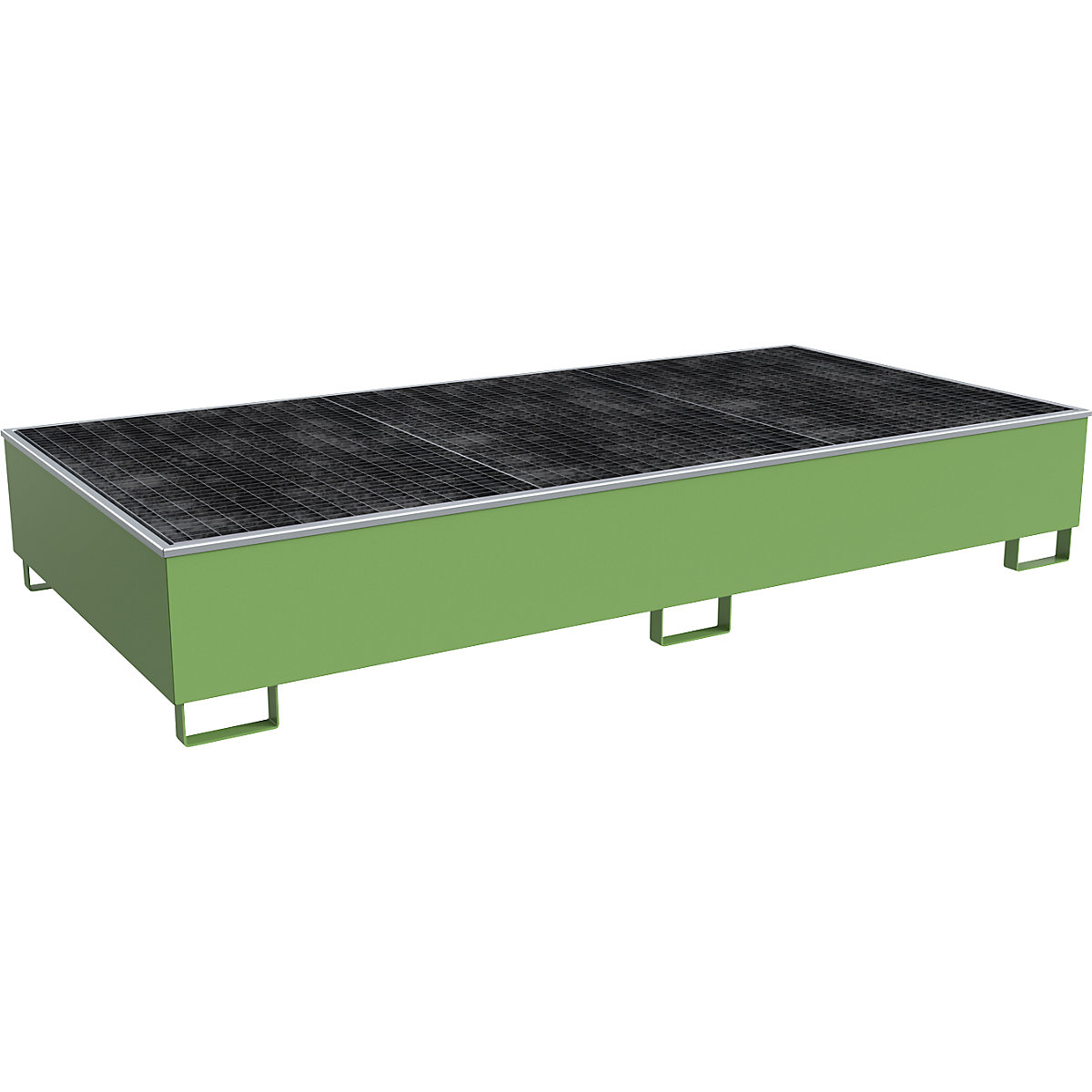 Vană de podea pentru rafturi cu inserție PE – eurokraft pro (Imagine produs 2)-1