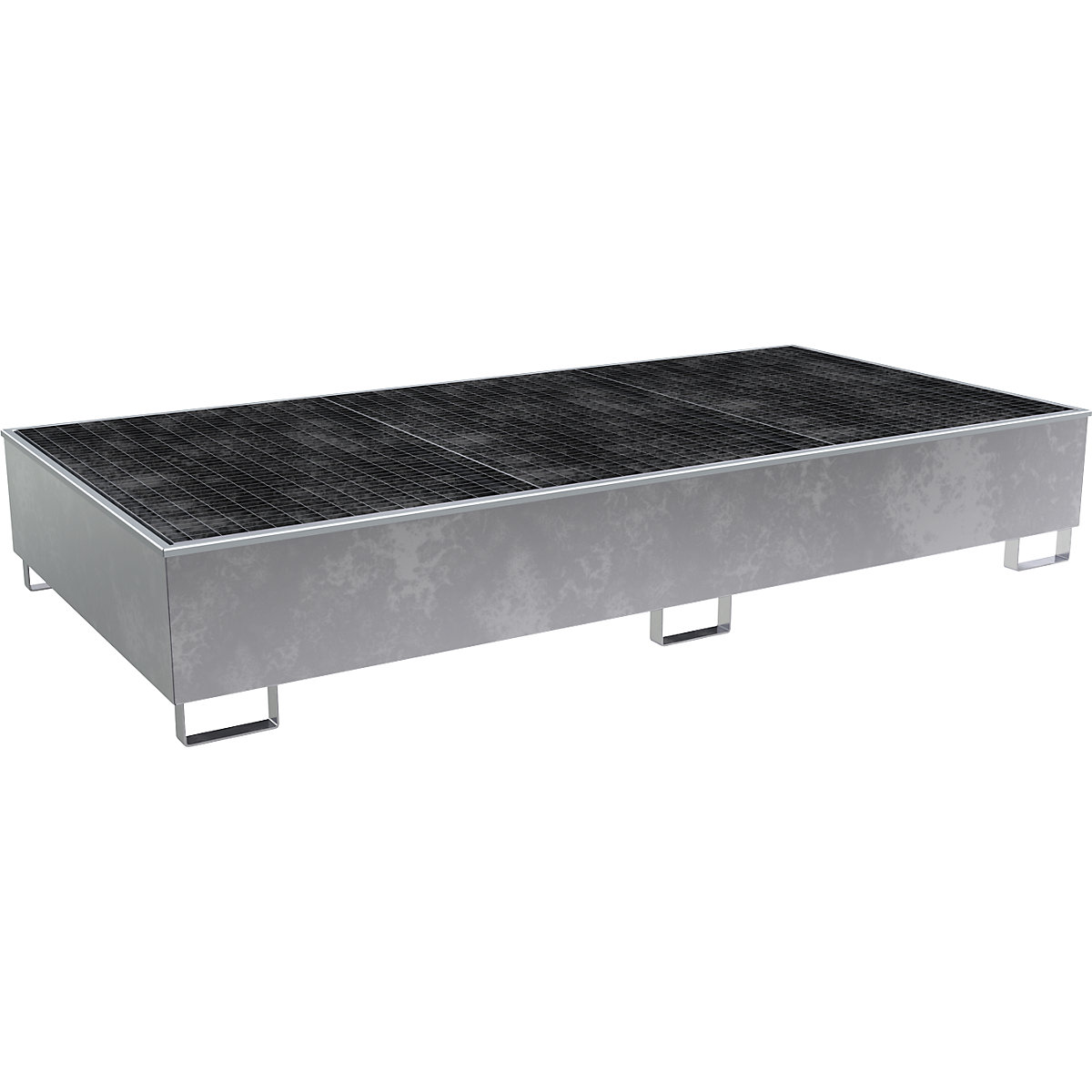 Vană de podea pentru rafturi cu inserție PE – eurokraft pro (Imagine produs 2)-1