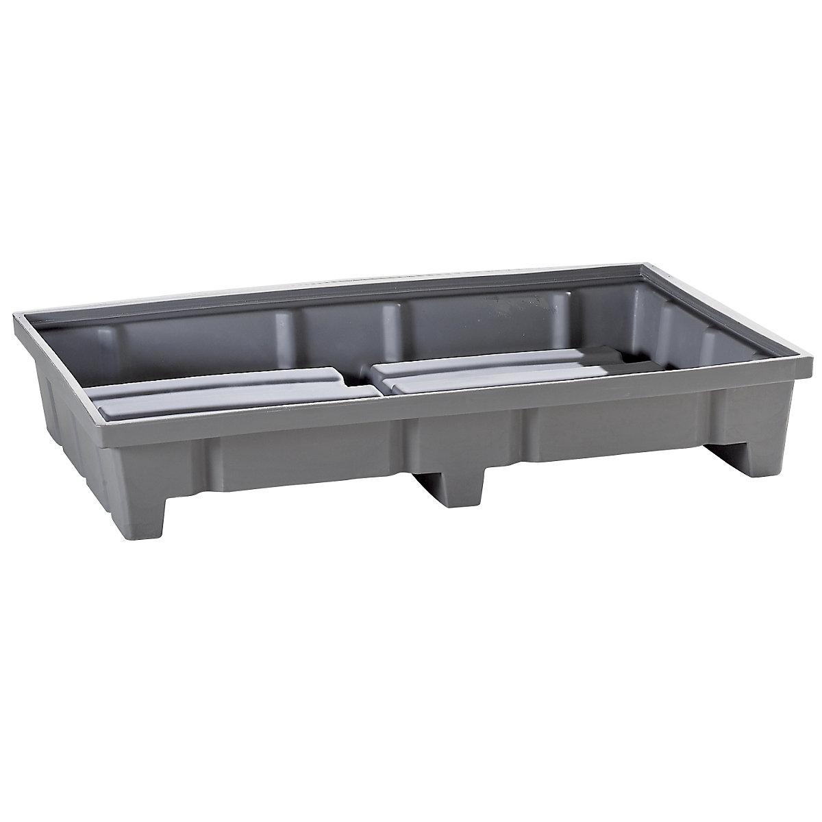 Vană de podea pentru rafturi, din polietilenă, capacitate de captare 400 l, pentru lățimea compartimentului 1800 mm-0