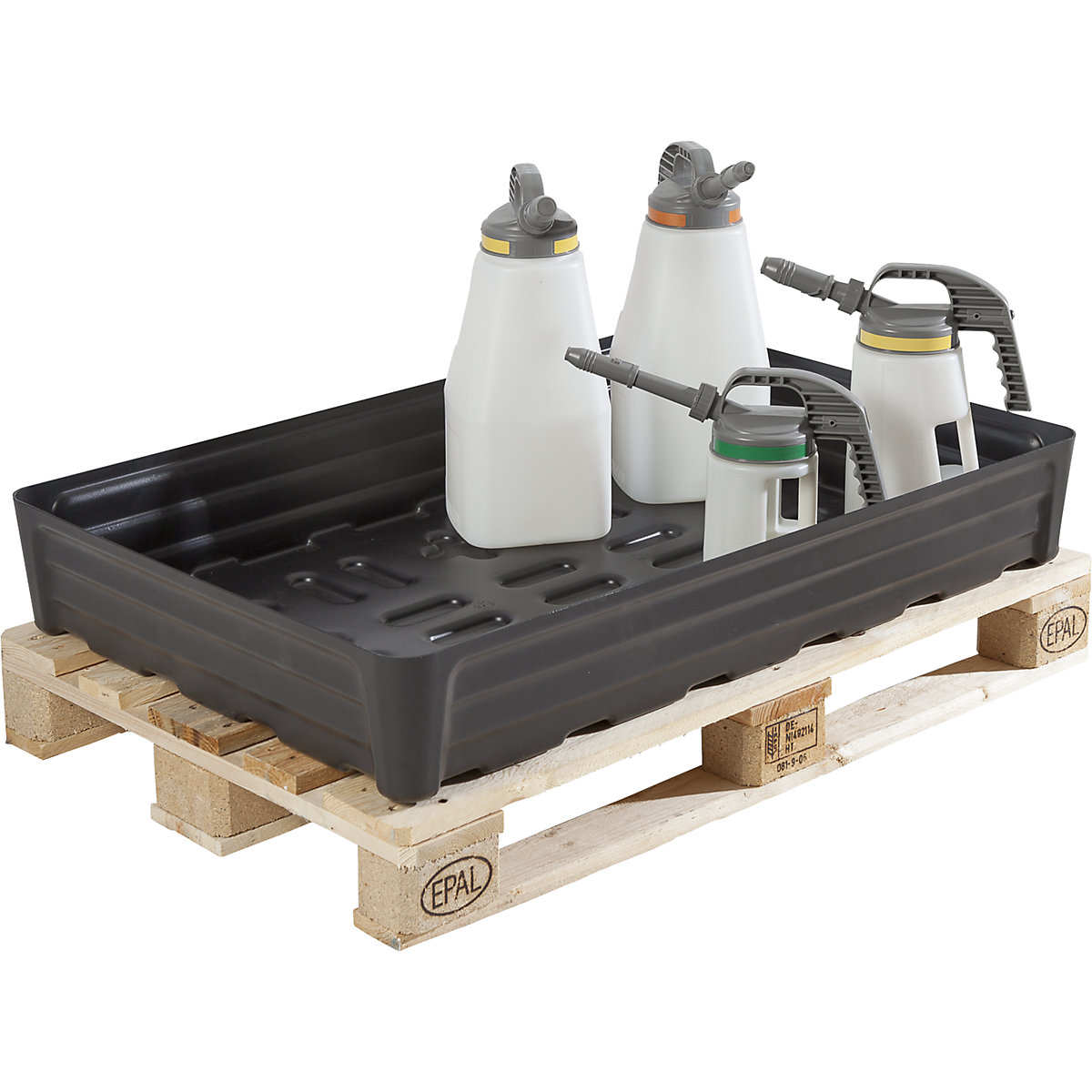 Vană din PE universală pentru recipiente mici – eurokraft pro (Imagine produs 2)-1