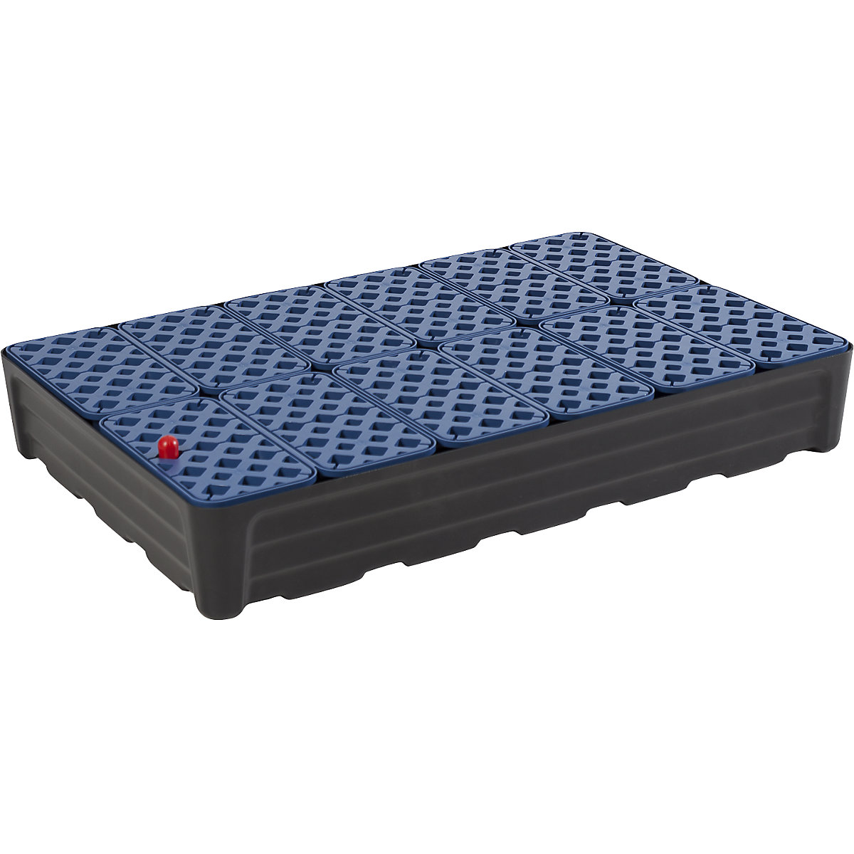 Vană din PE universală pentru recipiente mici – eurokraft pro, cu grătar din PE, capacitate de captare 120 l-0