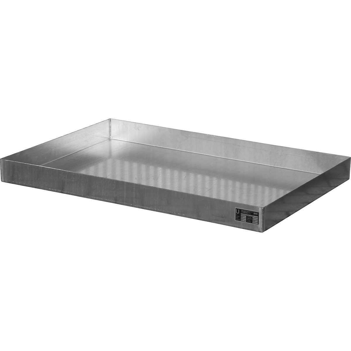 Vană din inox pentru palet – eurokraft pro, pentru recipiente mici, 74 l, lung. x lăț. x î. 1200 x 800 x 100 mm-0