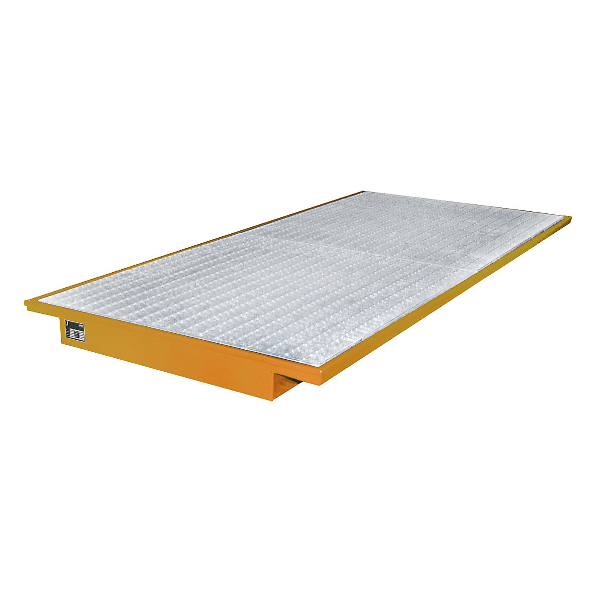 Vană inserabilă pentru raft – eurokraft pro, cu grătar zincat, lung. x lăț. 2650 x 1250 / 915 mm, lăcuită portocaliu-0